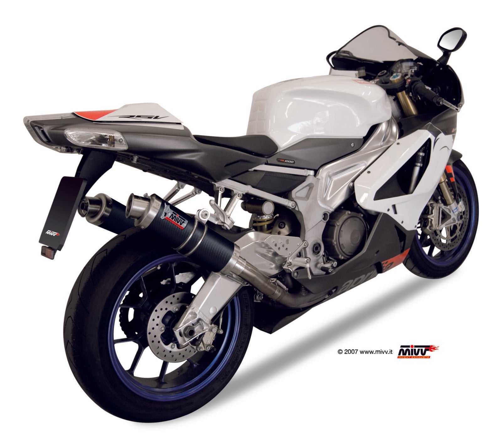 MIVV A.004 Aprilia RSV 1000 (04/08) Dual Slip-on Exhaust "GP" (carbon;not approved) – Accessories in the 2WheelsHero Motorcycle Aftermarket Accessories and Parts Online Shop