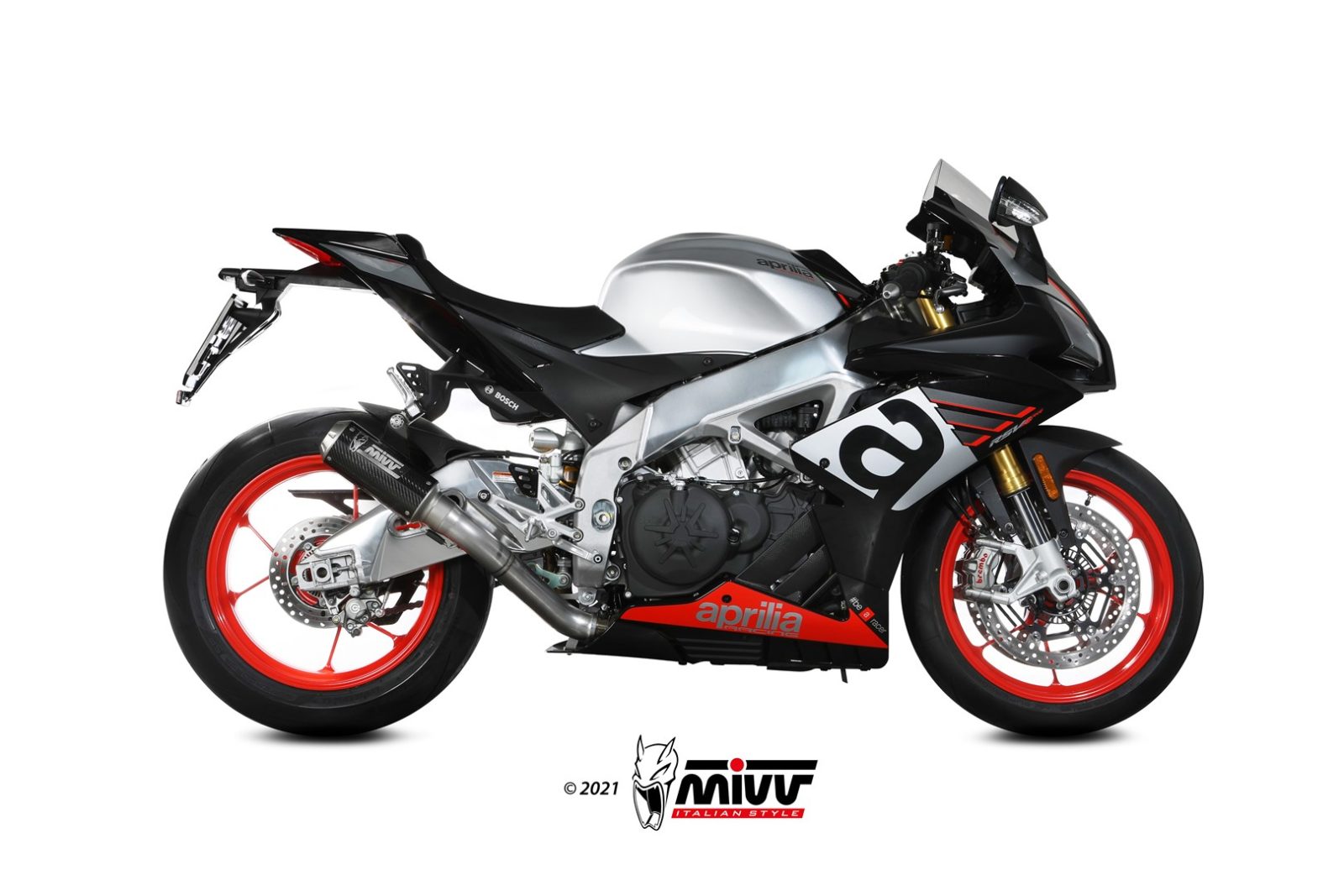 MIVV A.016 Aprilia RSV4 (17/20) Slip-on Exhaust "MK3" (carbon; not approved) – Accessories in the 2WheelsHero Motorcycle Aftermarket Accessories and Parts Online Shop