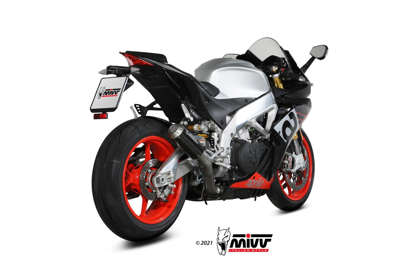 MIVV A.016 Aprilia RSV4 (17/20) Slip-on Exhaust "MK3" (carbon; not approved) – Accessories in the 2WheelsHero Motorcycle Aftermarket Accessories and Parts Online Shop