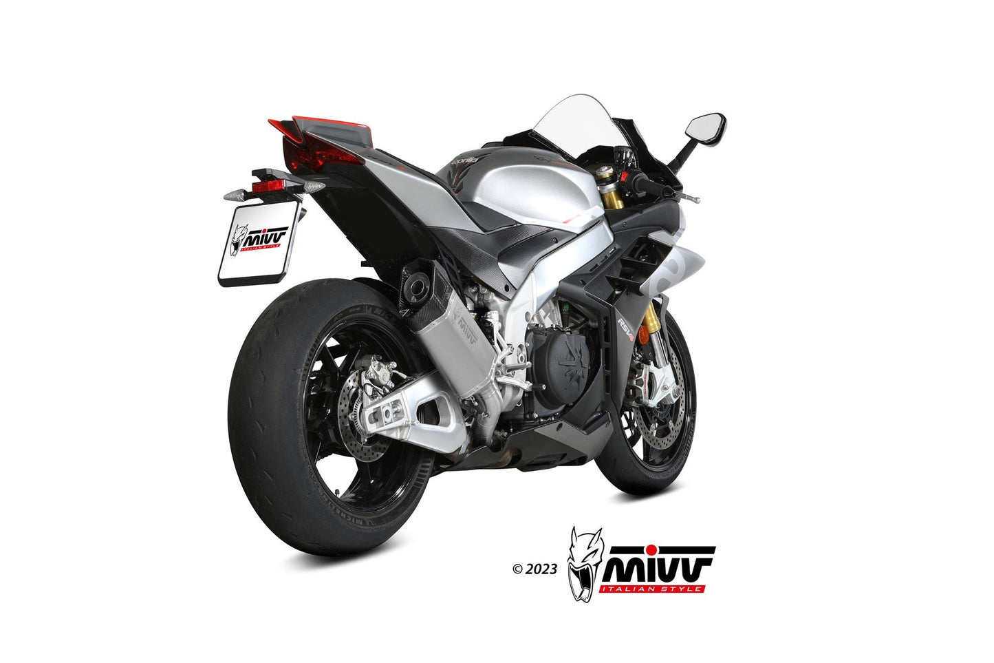 MIVV A.019 Aprilia RSV4 (2021+) Slip-on Exhaust "SR-1" (titanium; not approved) – Accessories in the 2WheelsHero Motorcycle Aftermarket Accessories and Parts Online Shop
