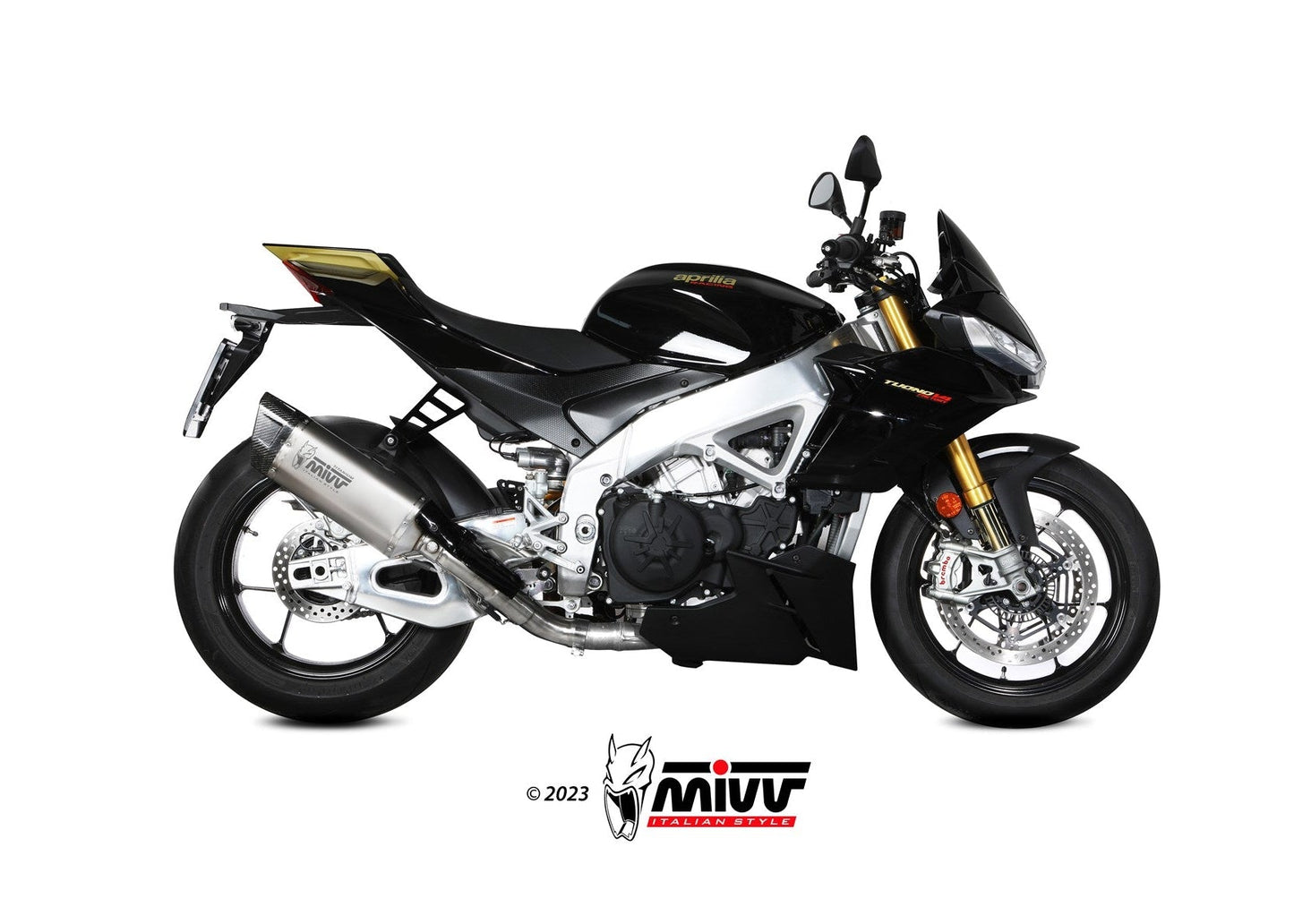 MIVV A.015 Aprilia Tuono V4 1100 (2021+) Slip-on Exhaust "SR-1" (titanium; approved) – Accessories in the 2WheelsHero Motorcycle Aftermarket Accessories and Parts Online Shop