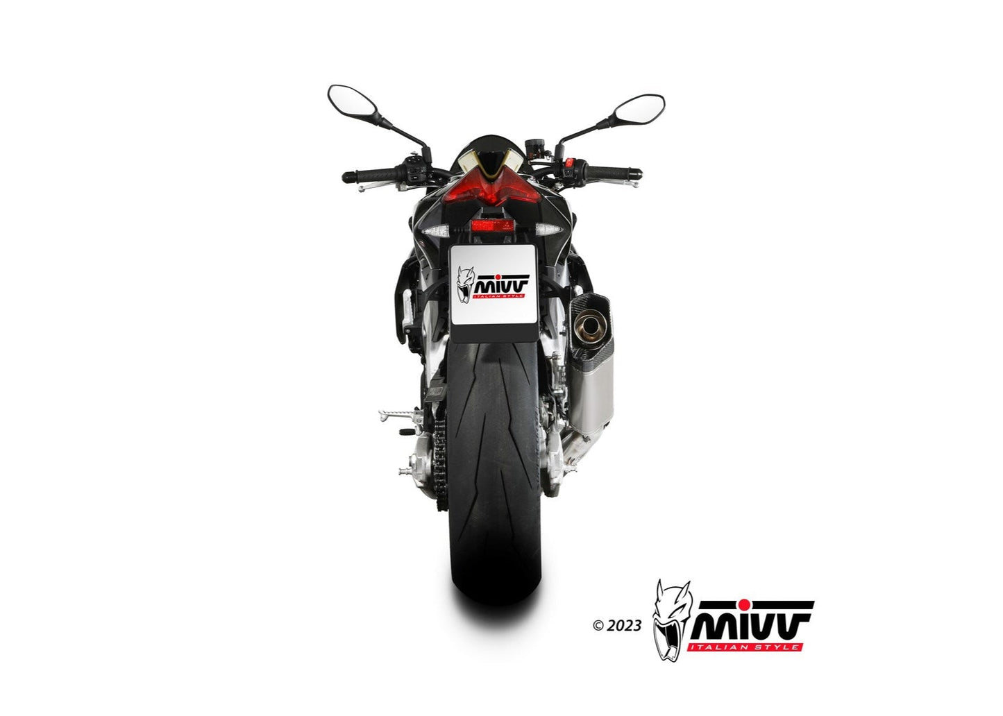 MIVV A.015 Aprilia Tuono V4 1100 (2021+) Slip-on Exhaust "SR-1" (titanium; approved) – Accessories in the 2WheelsHero Motorcycle Aftermarket Accessories and Parts Online Shop