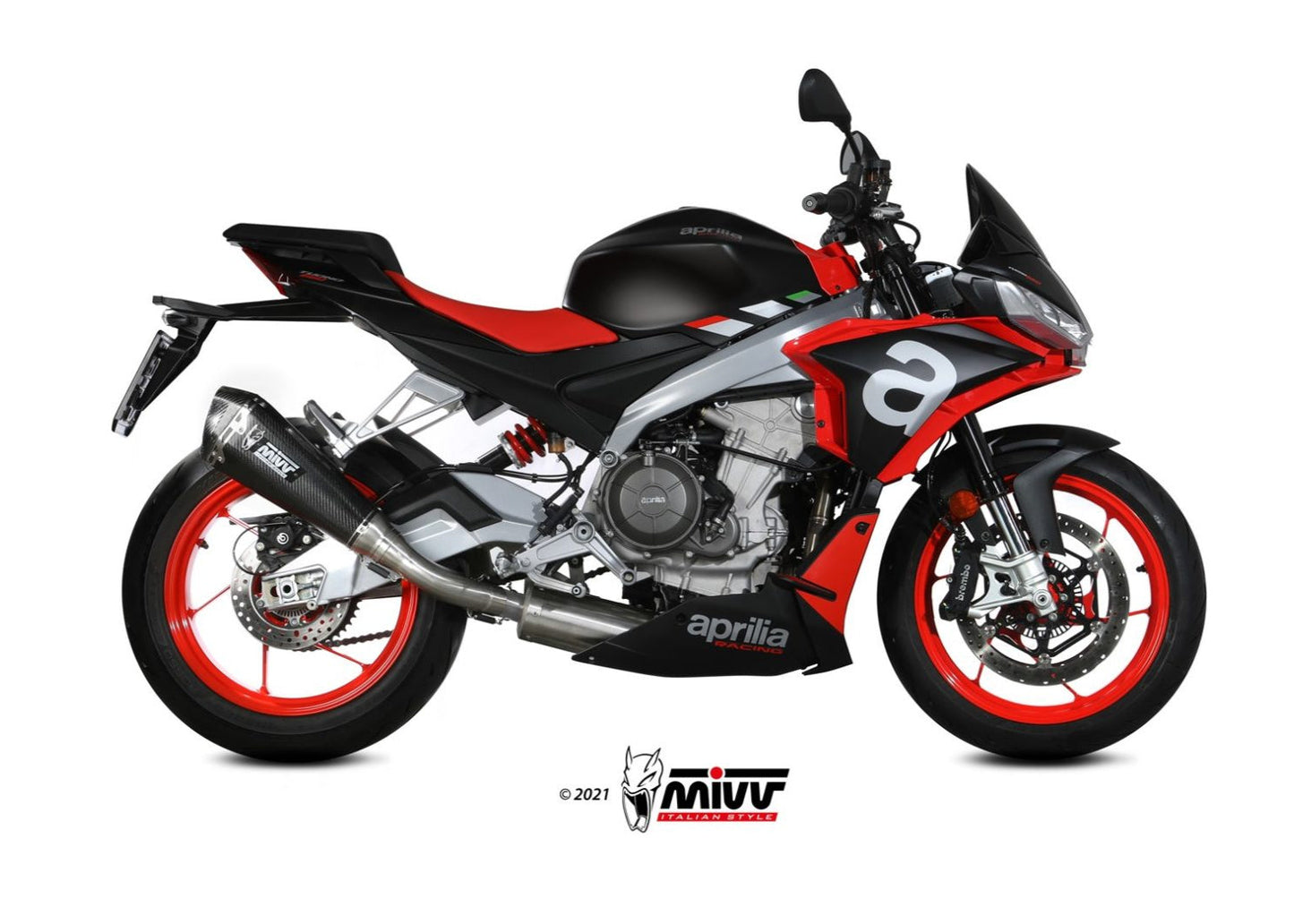 MIVV A.013 Aprilia Tuono660 (2021+) Full System Steel High Exhaust "Delta Race" (carbon; approved) – Accessories in the 2WheelsHero Motorcycle Aftermarket Accessories and Parts Online Shop