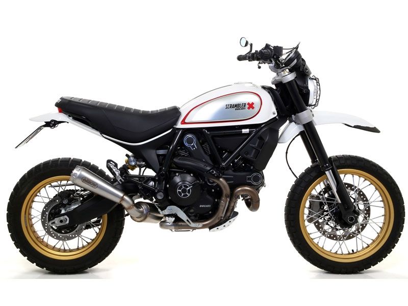 ARROW 71673MI+71865PRI Ducati Scrambler 800 Desert Sled (17/22) Slip-on Exhaust "Pro Race" (stainless steel) – Accessories in the 2WheelsHero Motorcycle Aftermarket Accessories and Parts Online Shop