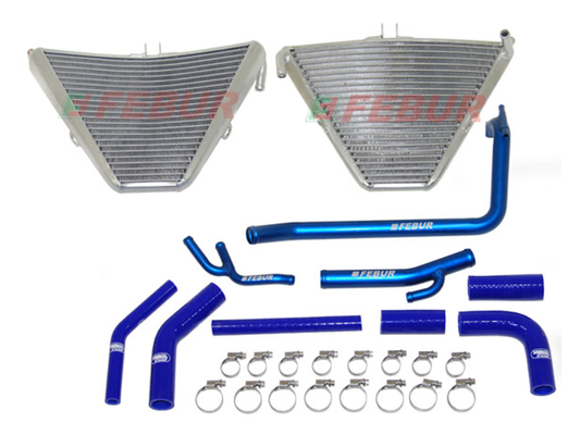 FEBUR Yamaha YZF-R1 (09/14) Additional Racing Water Radiator Evo 2 (With silicon hoses) – Accessories in the 2WheelsHero Motorcycle Aftermarket Accessories and Parts Online Shop