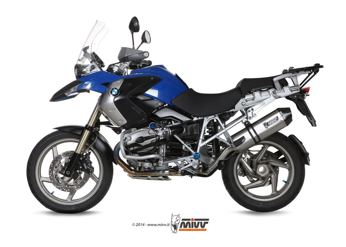 MIVV B.002 BMW R 1200 GS / Adventure (04 / 07) Slip-on Exhaust "Speed Edge" (stainless steel; approved) – Accessories in the 2WheelsHero Motorcycle Aftermarket Accessories and Parts Online Shop
