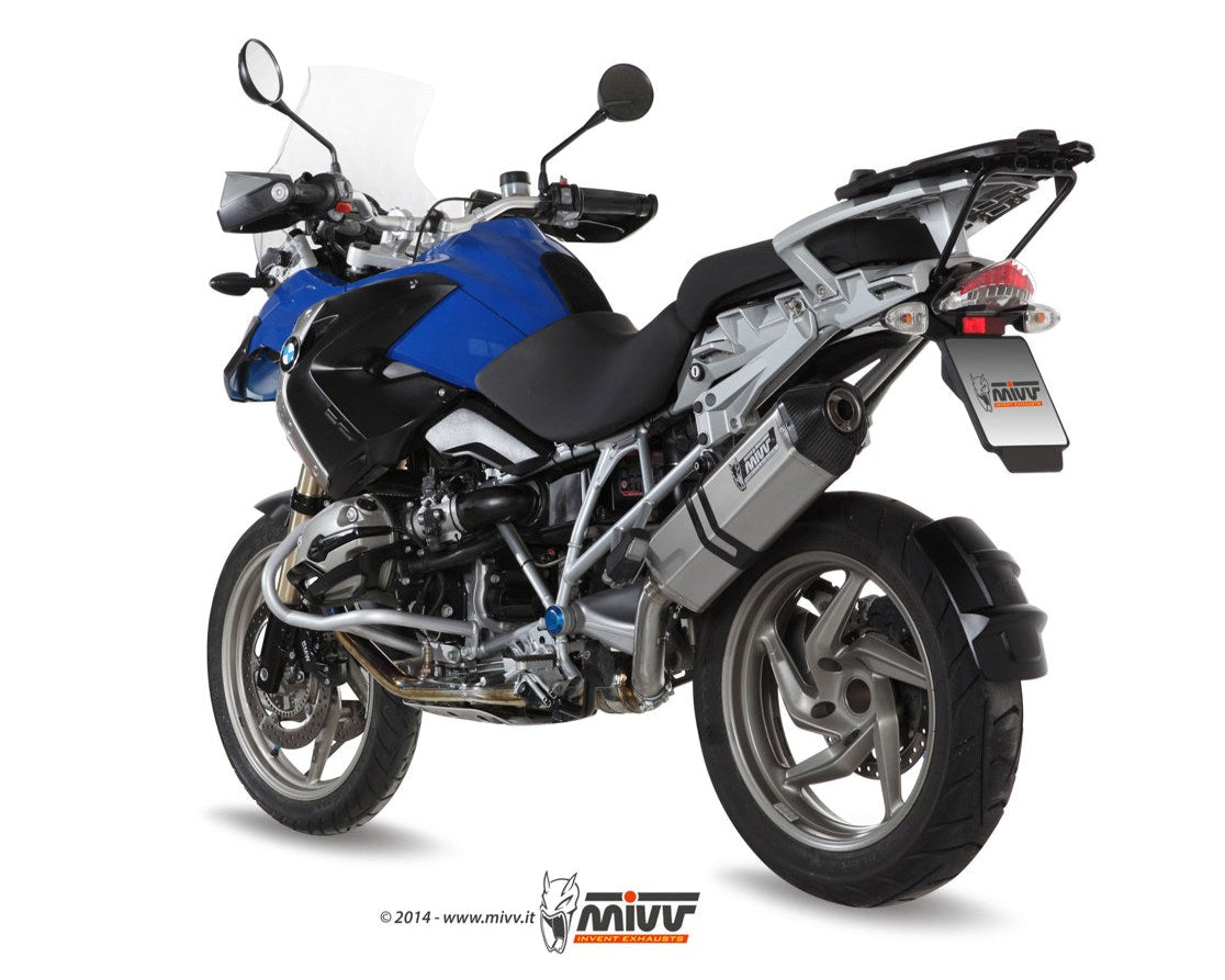 MIVV B.002 BMW R 1200 GS / Adventure (04 / 07) Slip-on Exhaust "Speed Edge" (stainless steel; approved) – Accessories in the 2WheelsHero Motorcycle Aftermarket Accessories and Parts Online Shop