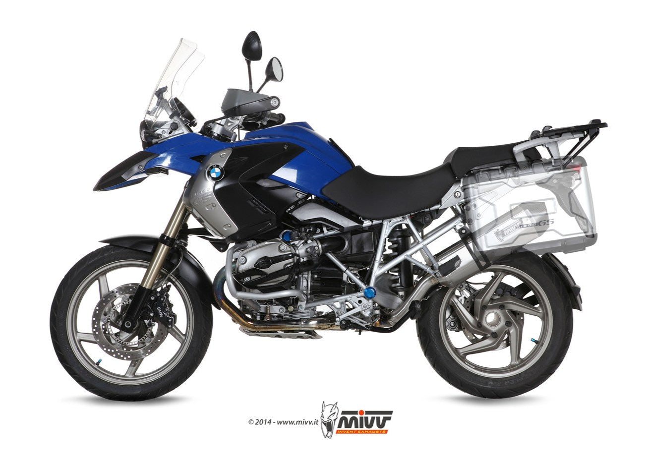 MIVV B.002 BMW R 1200 GS / Adventure (04 / 07) Slip-on Exhaust "Speed Edge" (stainless steel; approved) – Accessories in the 2WheelsHero Motorcycle Aftermarket Accessories and Parts Online Shop