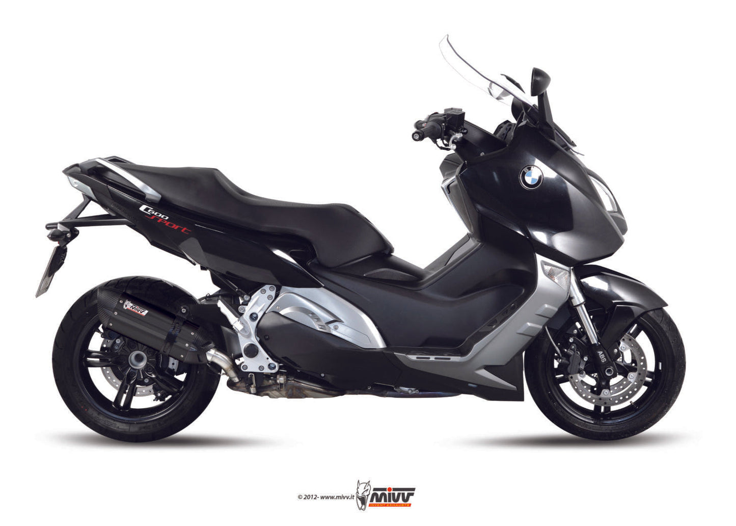 MIVV B.013 BMW C 600 Sport (12/16) Slip-on Exhaust "Suono" (black; approved) – Accessories in the 2WheelsHero Motorcycle Aftermarket Accessories and Parts Online Shop