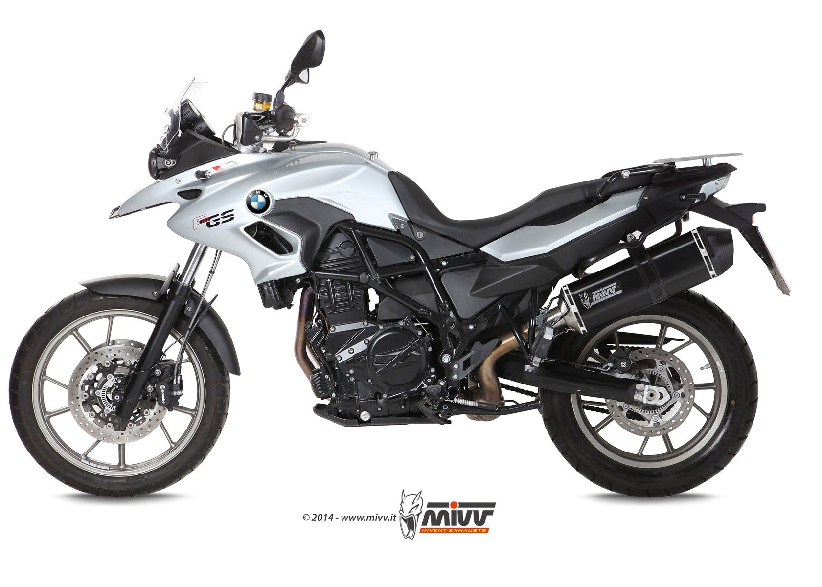 MIVV B.014 BMW F 700 GS (12/17) Slip-on Exhaust "Speed Edge" (black; approved) – Accessories in the 2WheelsHero Motorcycle Aftermarket Accessories and Parts Online Shop