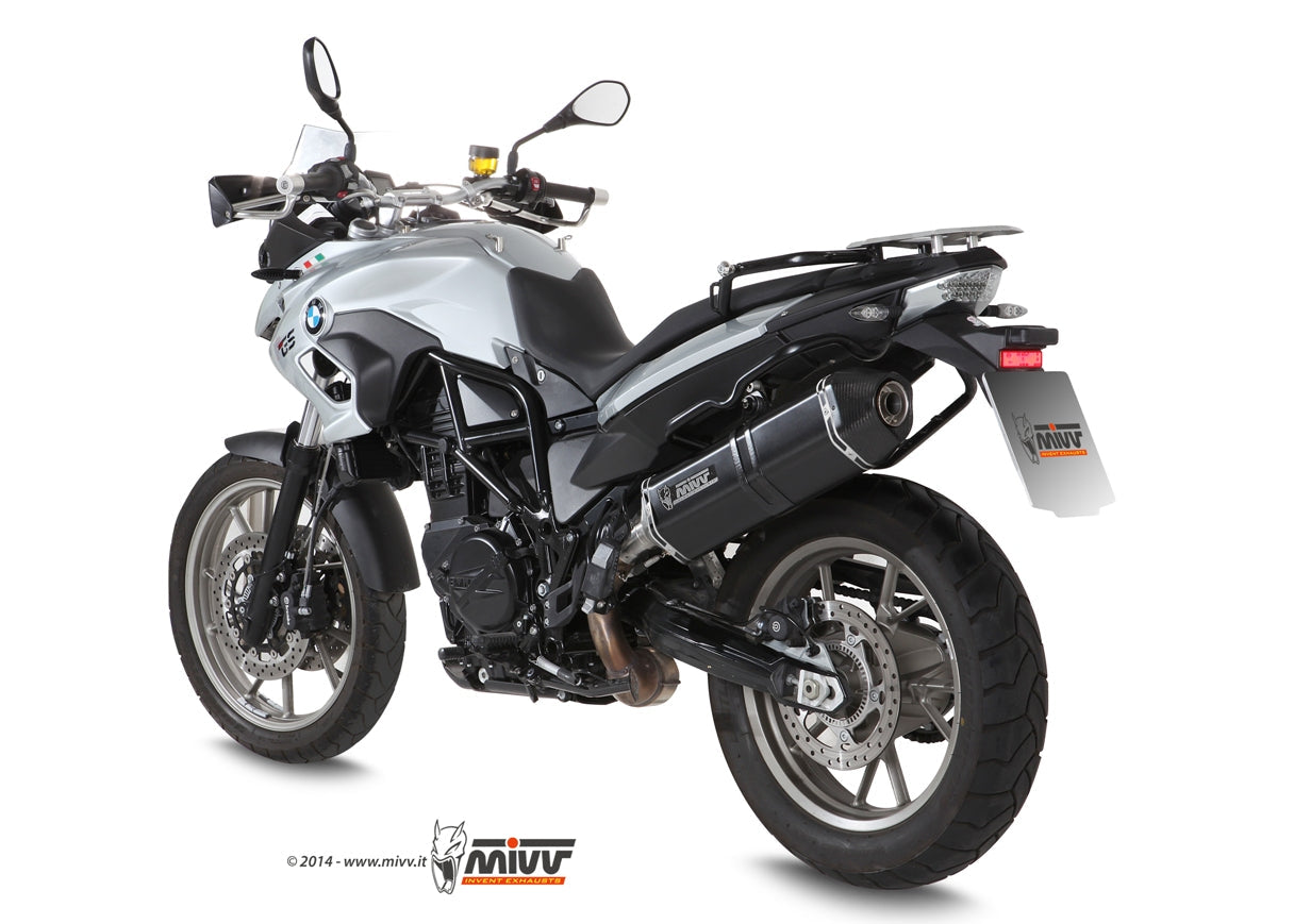 MIVV B.014 BMW F 700 GS (12/17) Slip-on Exhaust "Speed Edge" (black; approved) – Accessories in the 2WheelsHero Motorcycle Aftermarket Accessories and Parts Online Shop