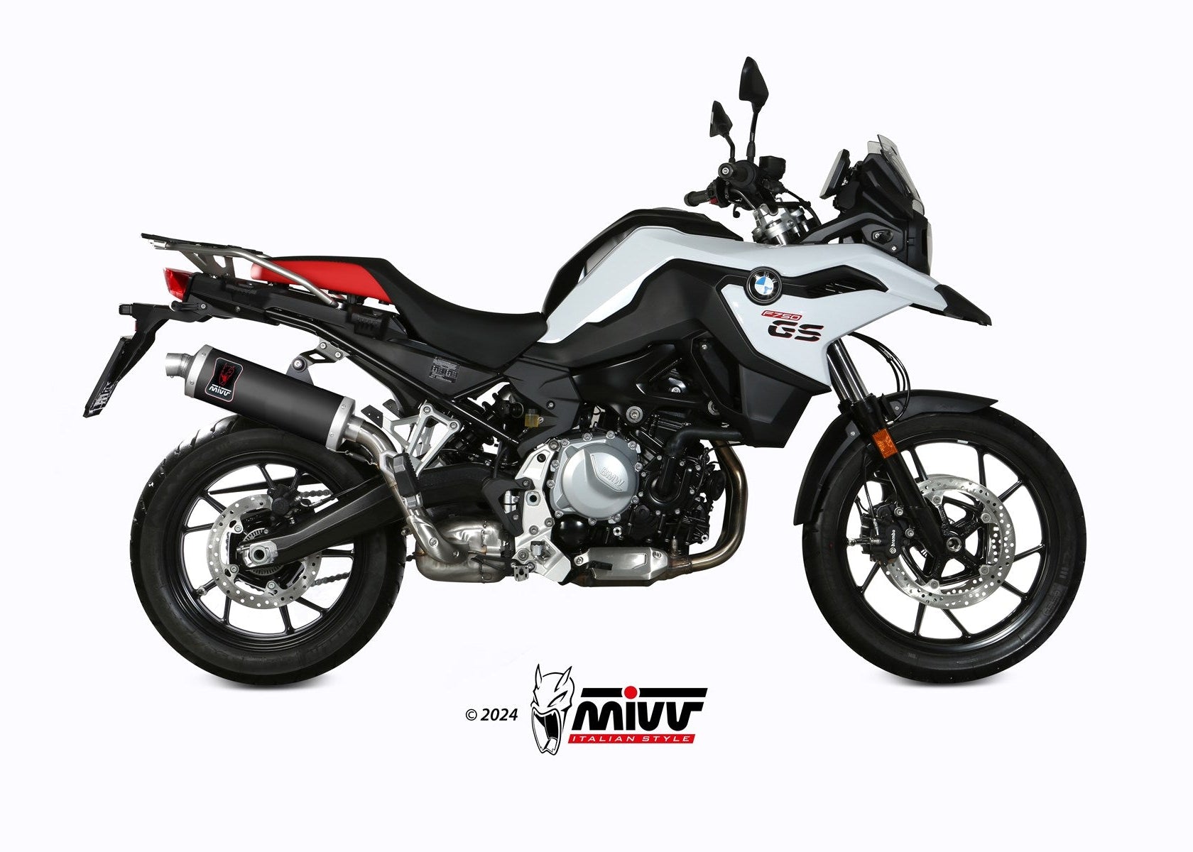 MIVV B.033 BMW F 750 GS (2018+) Slip-on Exhaust "Dakar" (black; approved) – Accessories in the 2WheelsHero Motorcycle Aftermarket Accessories and Parts Online Shop