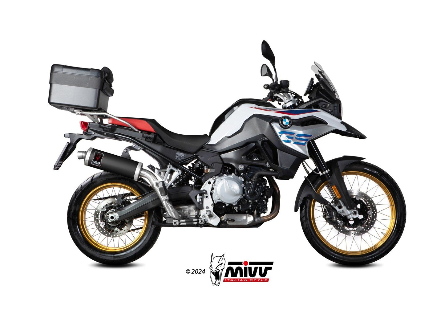 MIVV B.033 BMW F 850 GS (2018+) Slip-on Exhaust "Dakar" (black; approved) – Accessories in the 2WheelsHero Motorcycle Aftermarket Accessories and Parts Online Shop