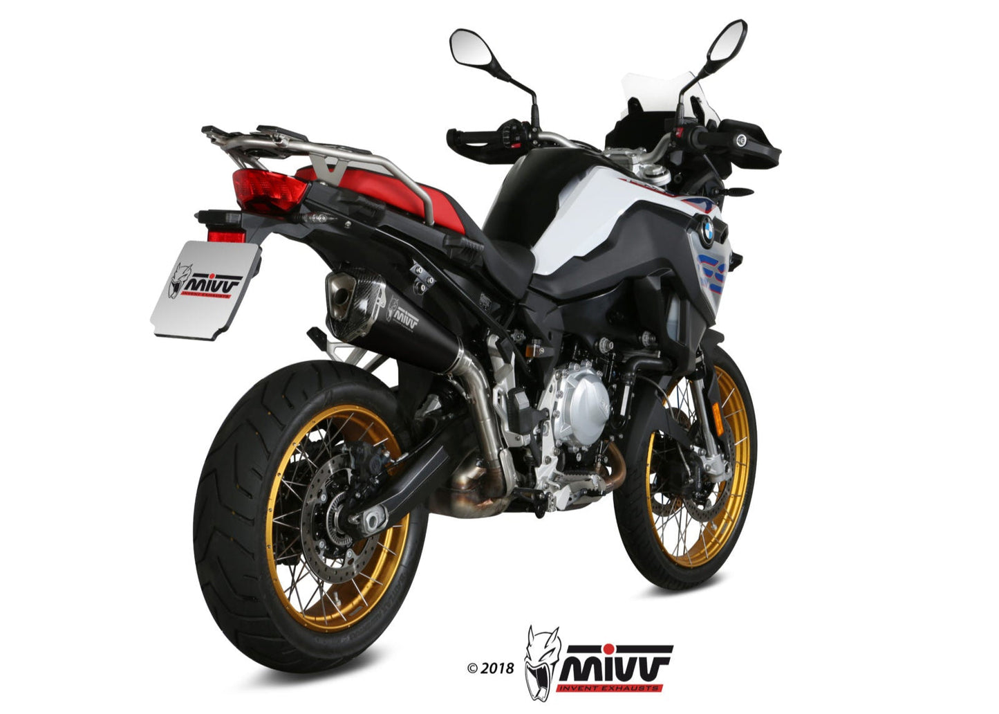 MIVV B.033 BMW F 850 GS (2018+) Slip-on Exhaust "Delta Race" (black; approved) – Accessories in the 2WheelsHero Motorcycle Aftermarket Accessories and Parts Online Shop