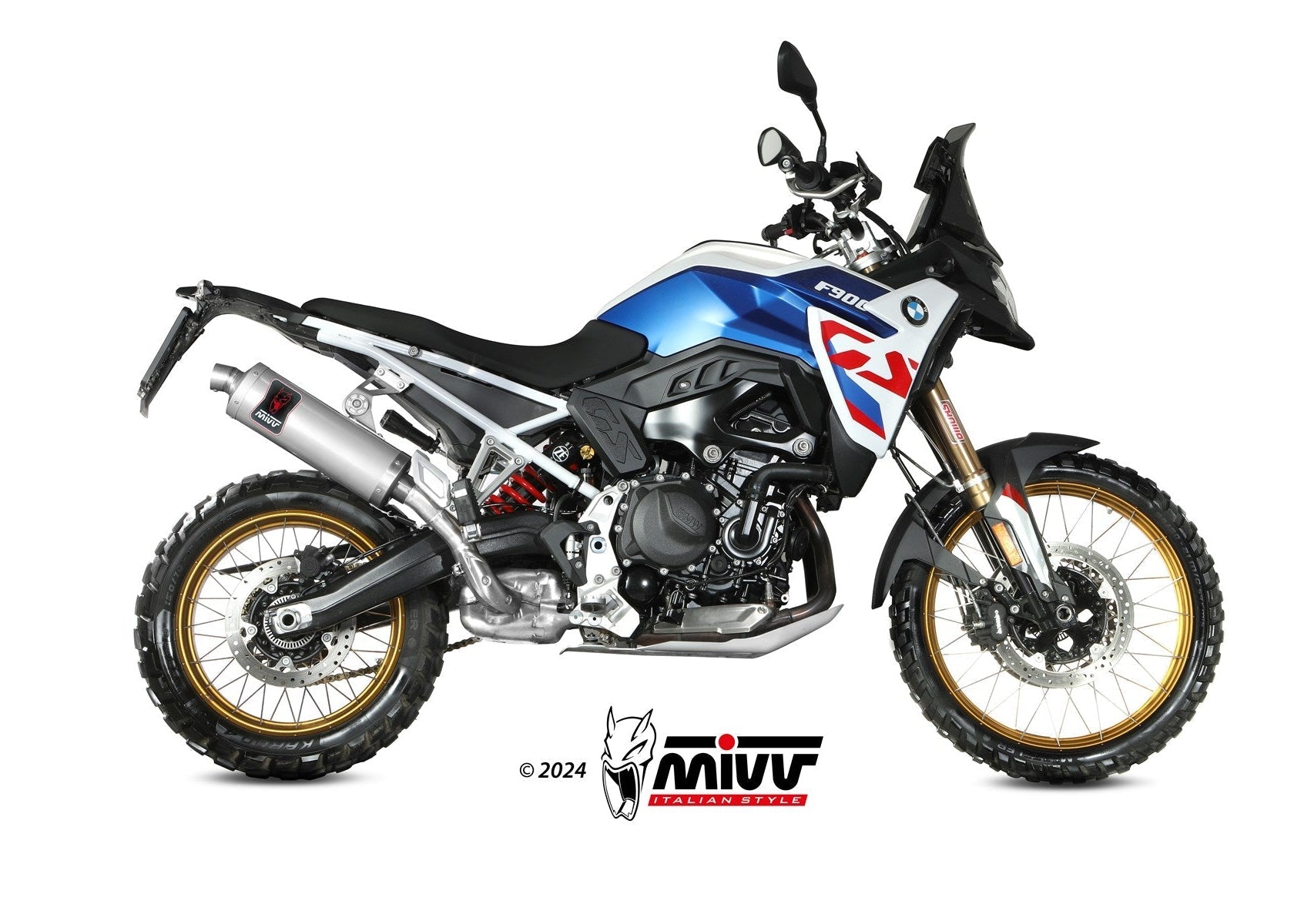 MIVV B.043 BMW F 900 GS (2024+) Slip-on Exhaust "Dakar" (stainless steel; approved) – Accessories in the 2WheelsHero Motorcycle Aftermarket Accessories and Parts Online Shop