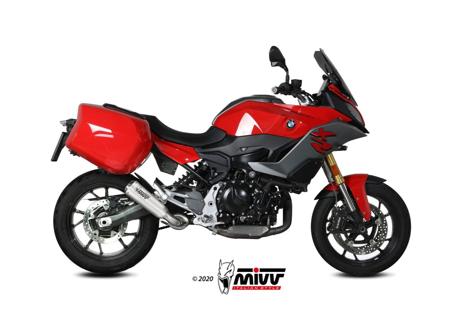 MIVV B.037 BMW F 900 XR (2025+) Slip-on Exhaust "X-M1" (titanium; approved) – Accessories in the 2WheelsHero Motorcycle Aftermarket Accessories and Parts Online Shop