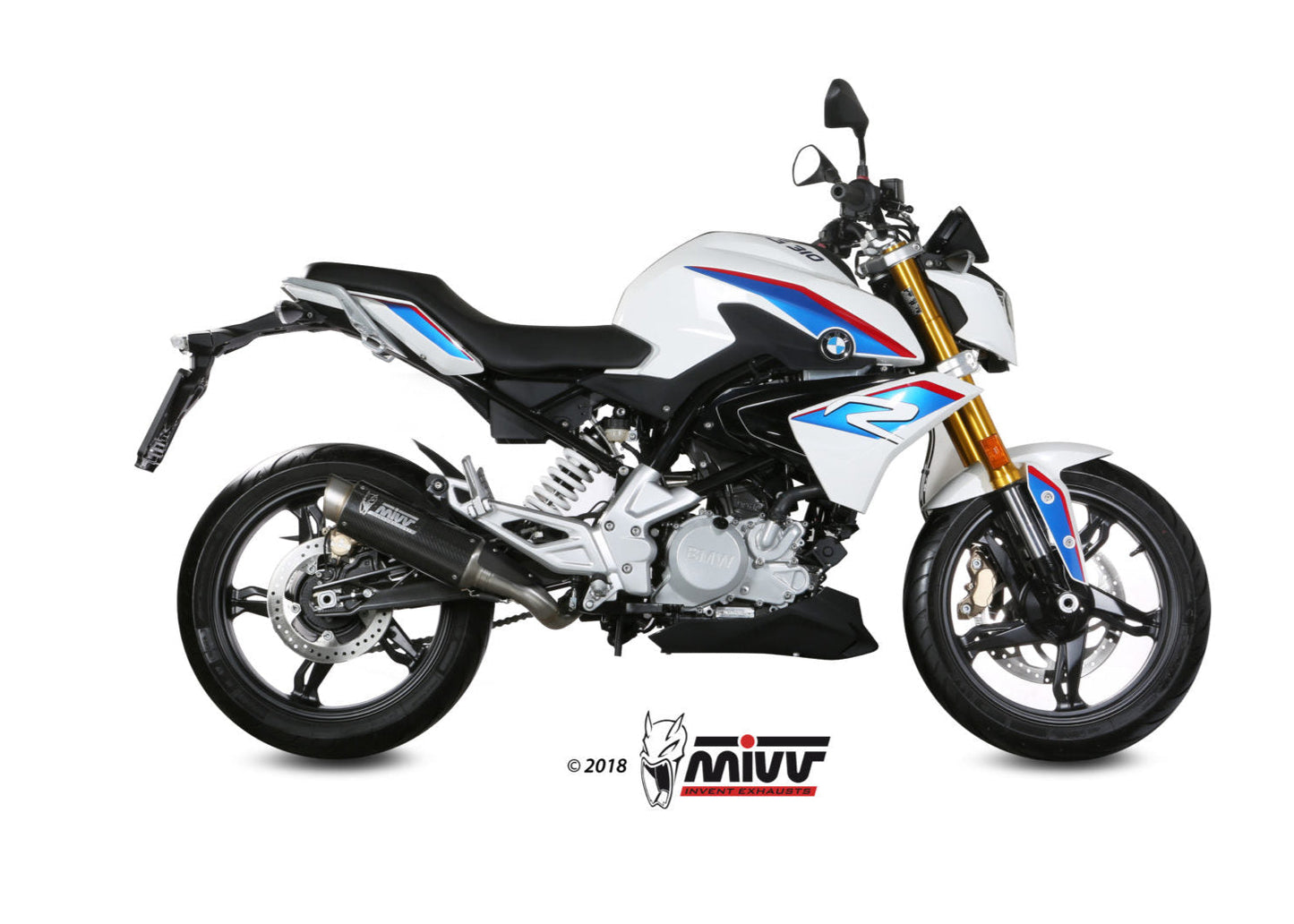 MIVV B.032 BMW G 310 R (2018+) Full System Exhaust "GP Pro" (carbon; approved) – Accessories in the 2WheelsHero Motorcycle Aftermarket Accessories and Parts Online Shop