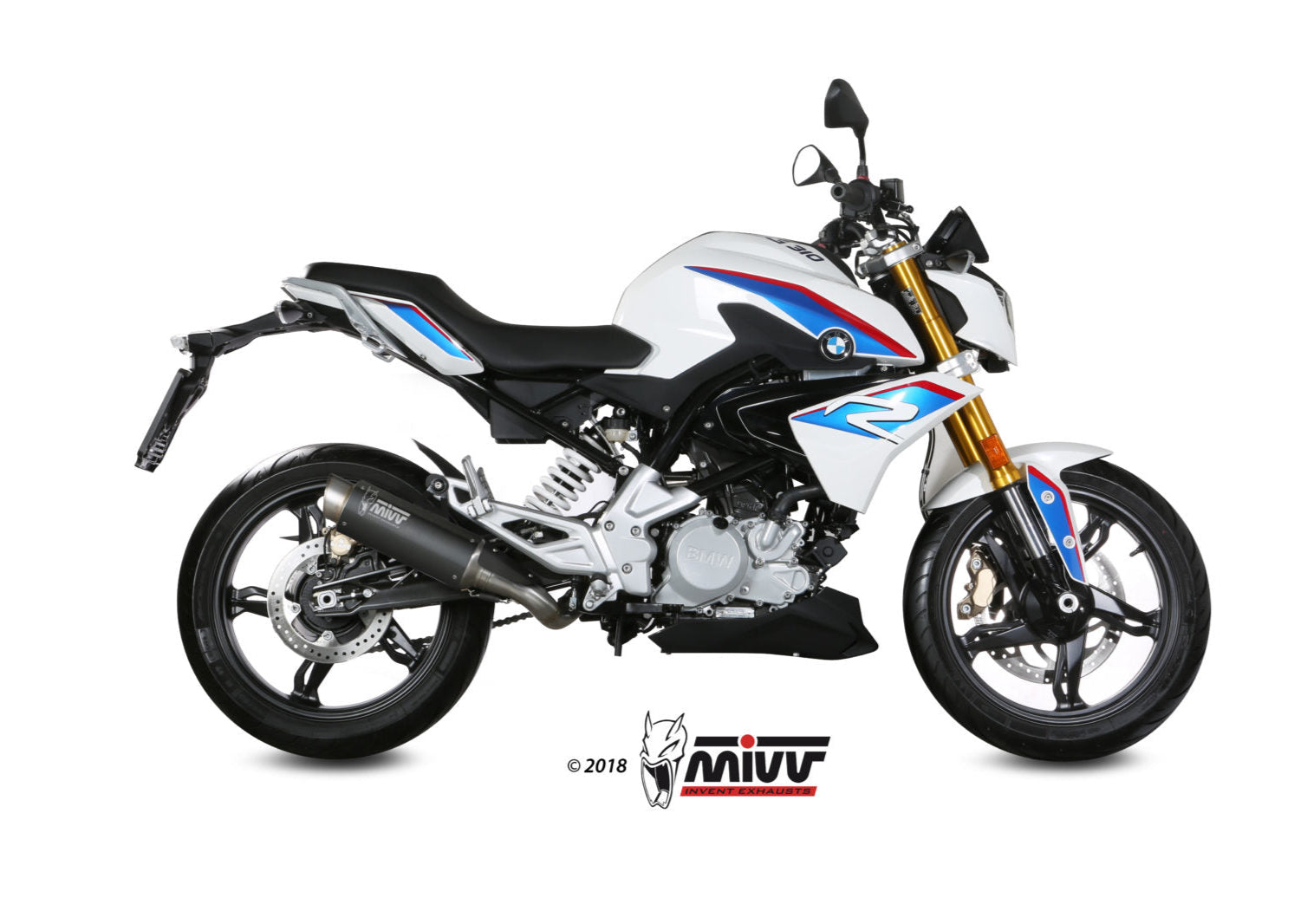 MIVV B.032 BMW G 310 R (2018+) Full System Exhaust "GP Pro" (black; approved) – Accessories in the 2WheelsHero Motorcycle Aftermarket Accessories and Parts Online Shop