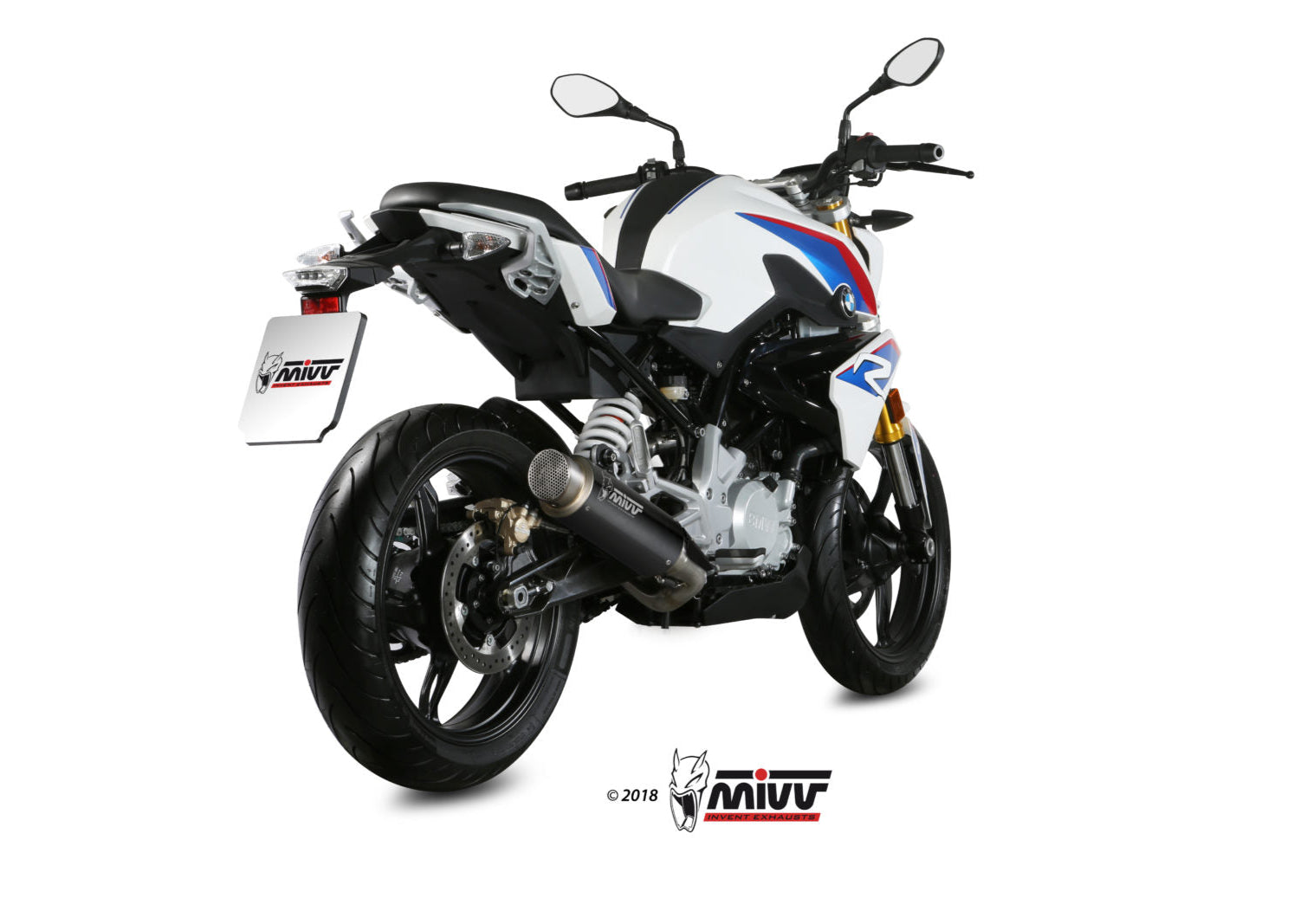 MIVV B.032 BMW G 310 R (2018+) Full System Exhaust "GP Pro" (black; approved) – Accessories in the 2WheelsHero Motorcycle Aftermarket Accessories and Parts Online Shop