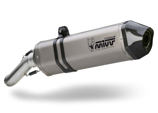 MIVV B.004 BMW R 1200 GS / Adventure (2008 / 09) Slip-on Exhaust "Speed Edge" (titanium +carbon cap; approved) – Accessories in the 2WheelsHero Motorcycle Aftermarket Accessories and Parts Online Shop