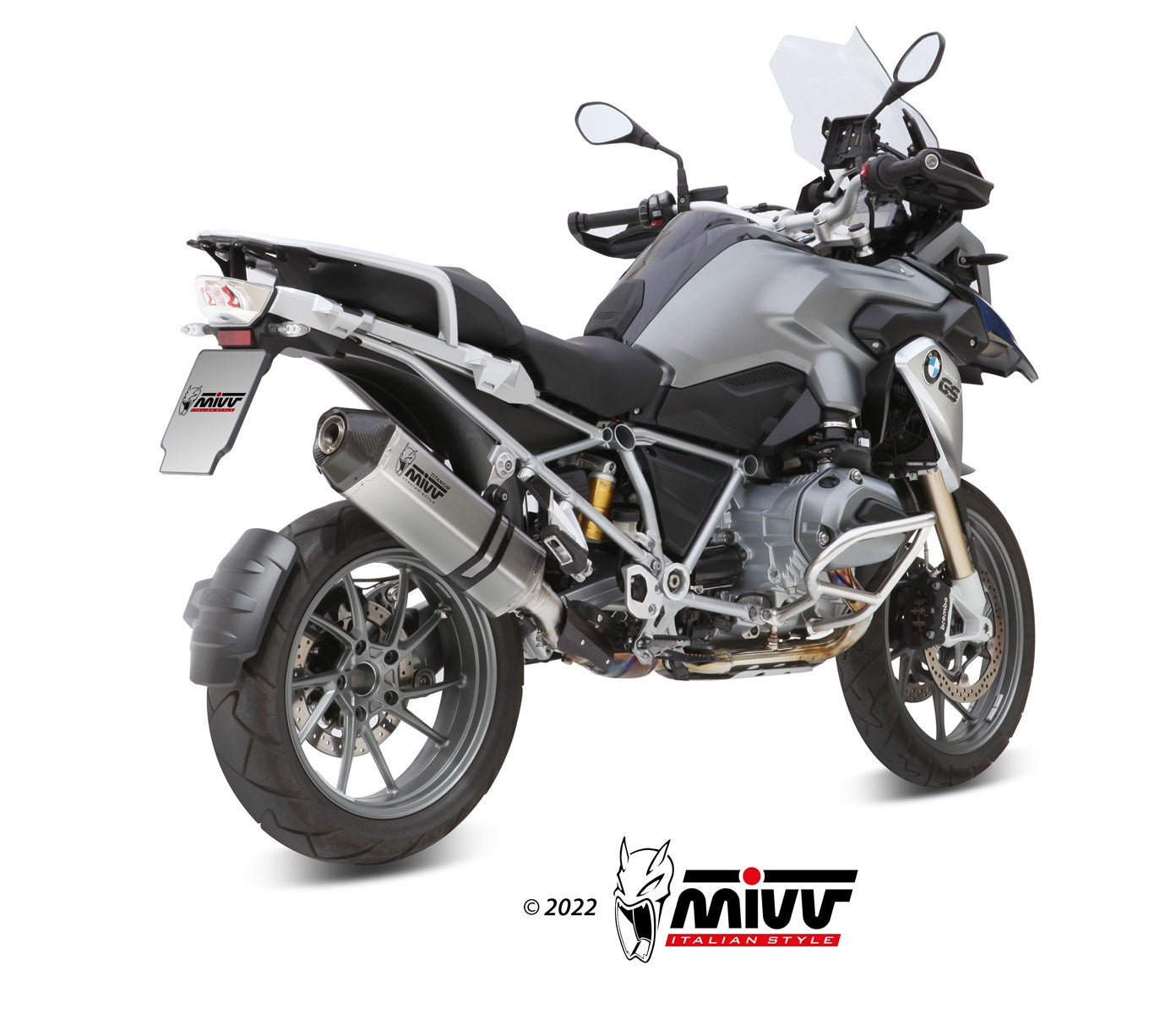 MIVV B.016 BMW R 1200 GS / Adventure (13 / 18) Slip-on Exhaust "Speed Edge" (titanium +carbon cap; approved) – Accessories in the 2WheelsHero Motorcycle Aftermarket Accessories and Parts Online Shop