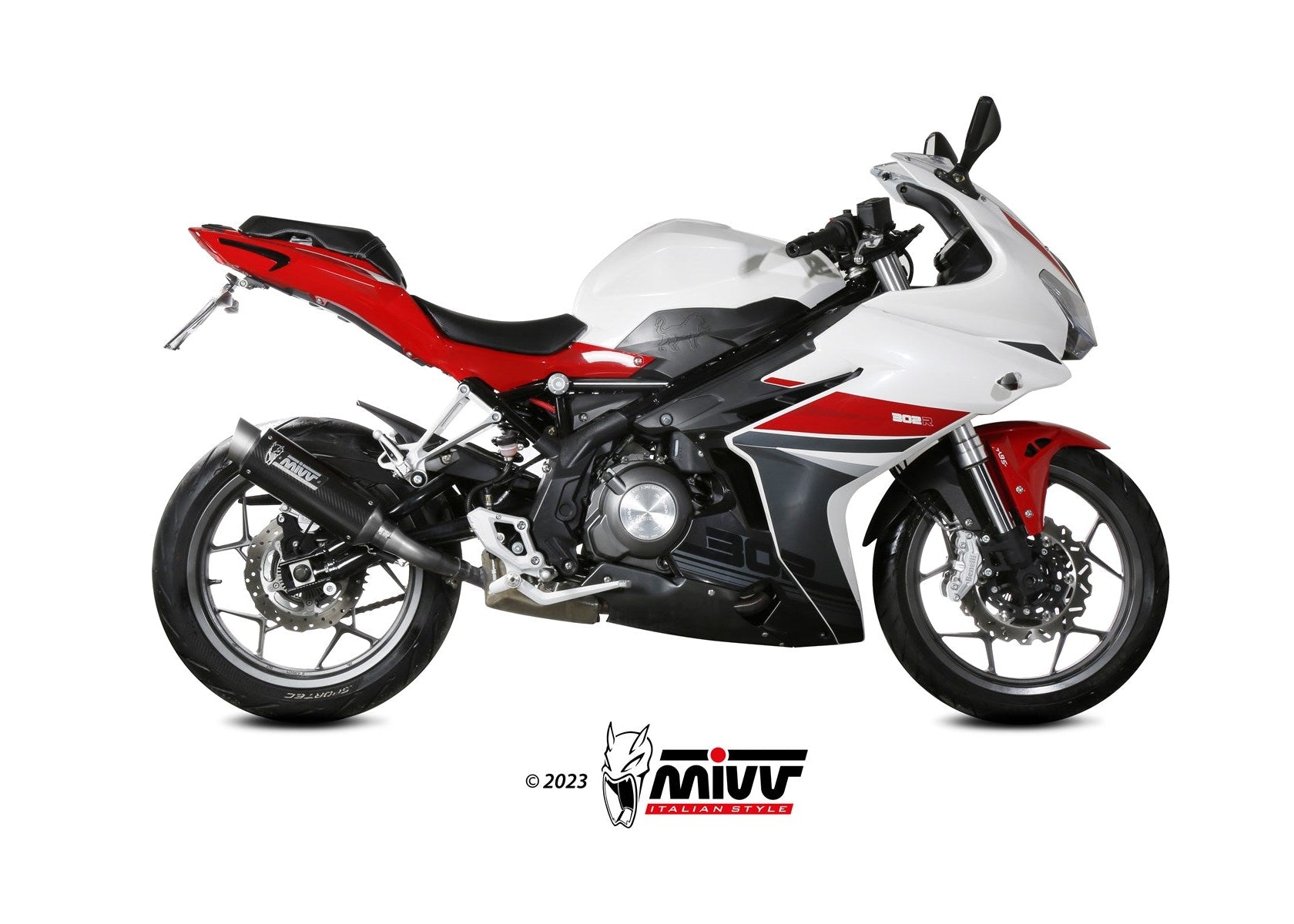 MIVV E.010 Benelli 302R (17/20) Slip-on Exhaust "GP-Pro" (carbon; approved) – Accessories in the 2WheelsHero Motorcycle Aftermarket Accessories and Parts Online Shop