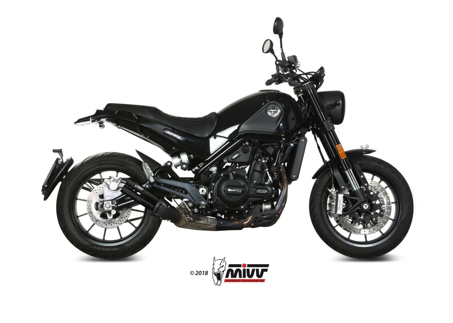 MIVV E.002 Benelli Leoncino 500 (2017+) Slip-on Exhaust "Double Gun" (black; approved) – Accessories in the 2WheelsHero Motorcycle Aftermarket Accessories and Parts Online Shop