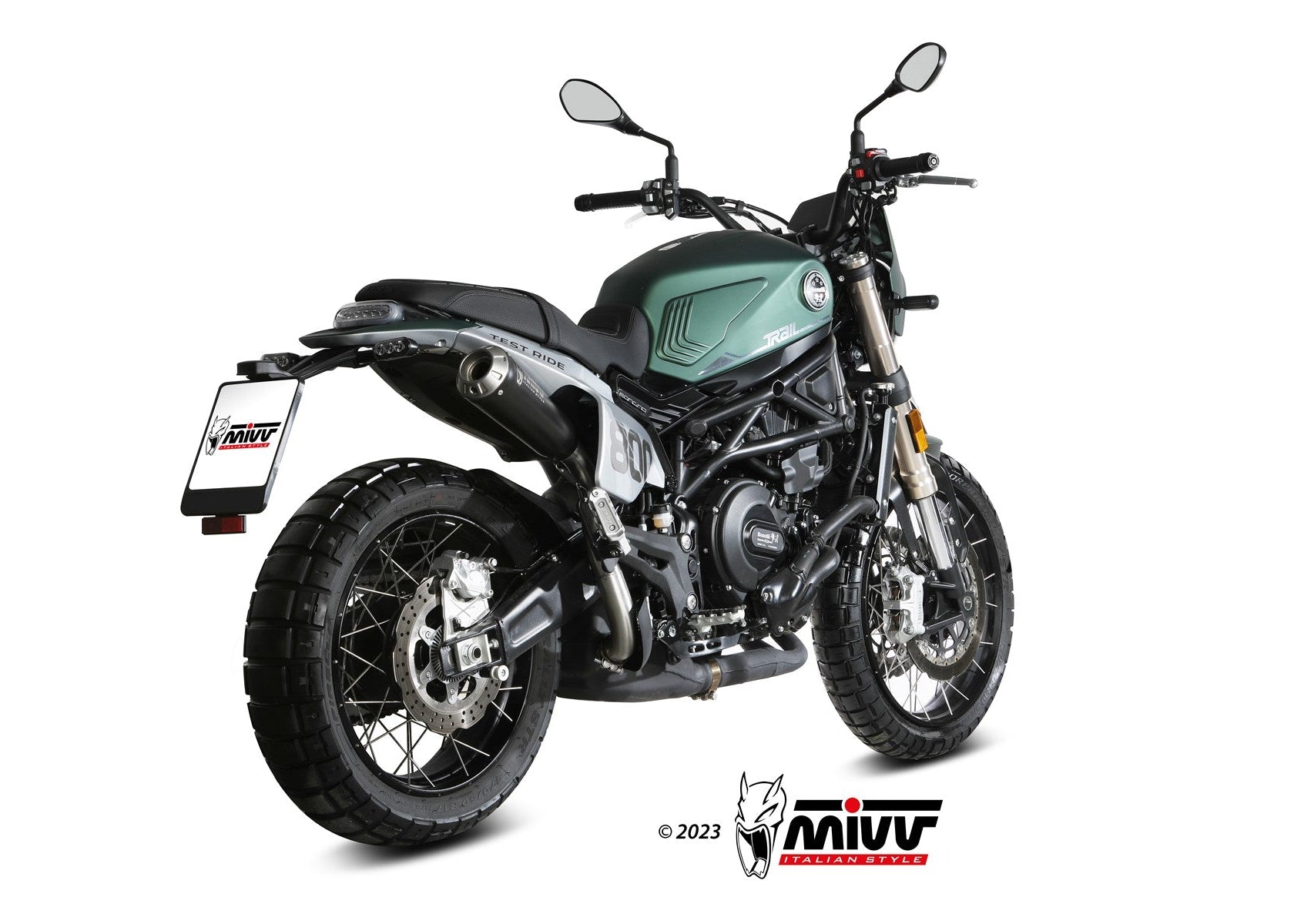 MIVV E.011 Benelli Leoncino 800 Trail (2022+) Slip-on Exhaust "X-M1" (black; approved) – Accessories in the 2WheelsHero Motorcycle Aftermarket Accessories and Parts Online Shop