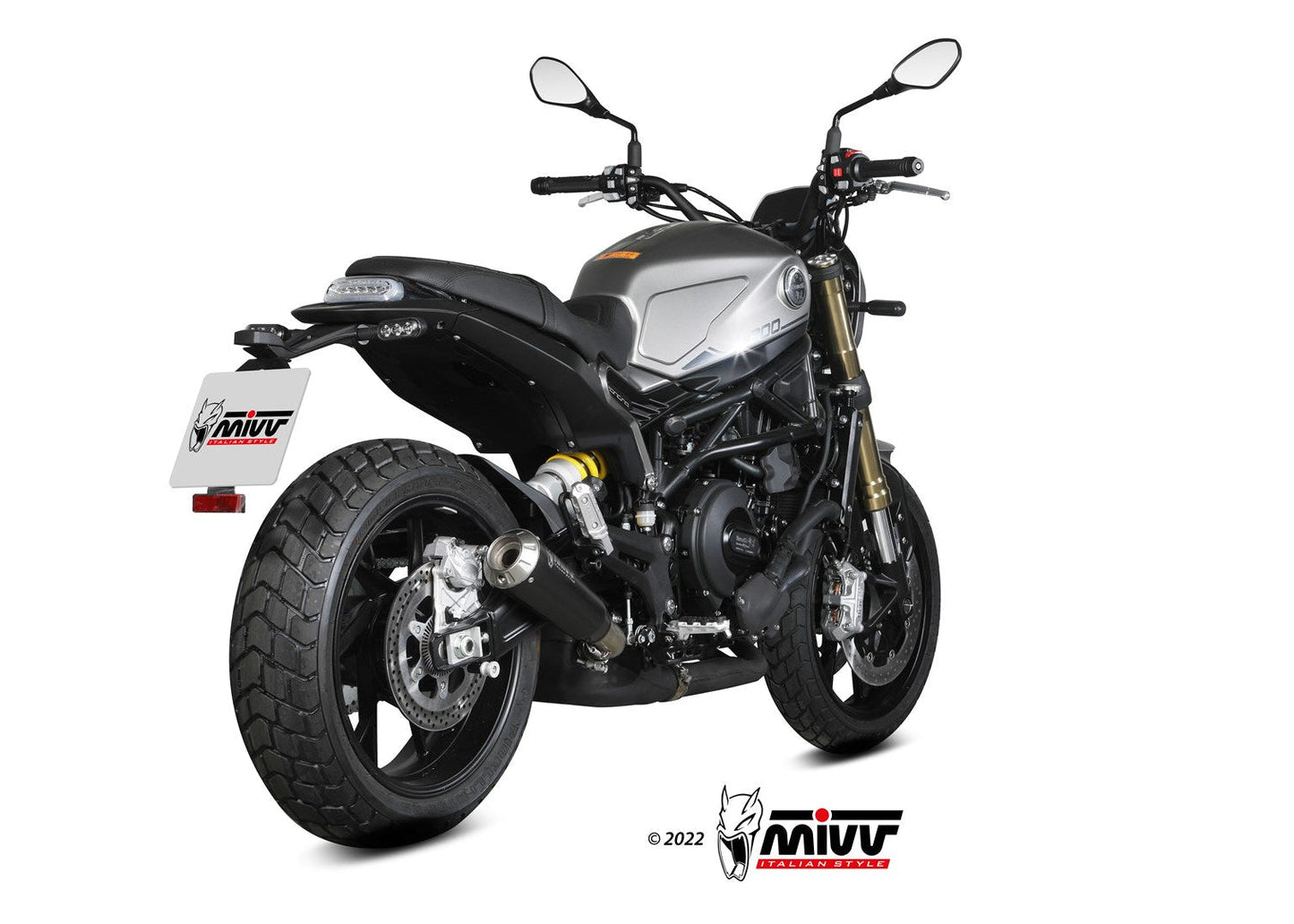 MIVV E.008 Benelli Leoncino 800 (2022+) Slip-on Exhaust "X-M1" (black; approved) – Accessories in the 2WheelsHero Motorcycle Aftermarket Accessories and Parts Online Shop