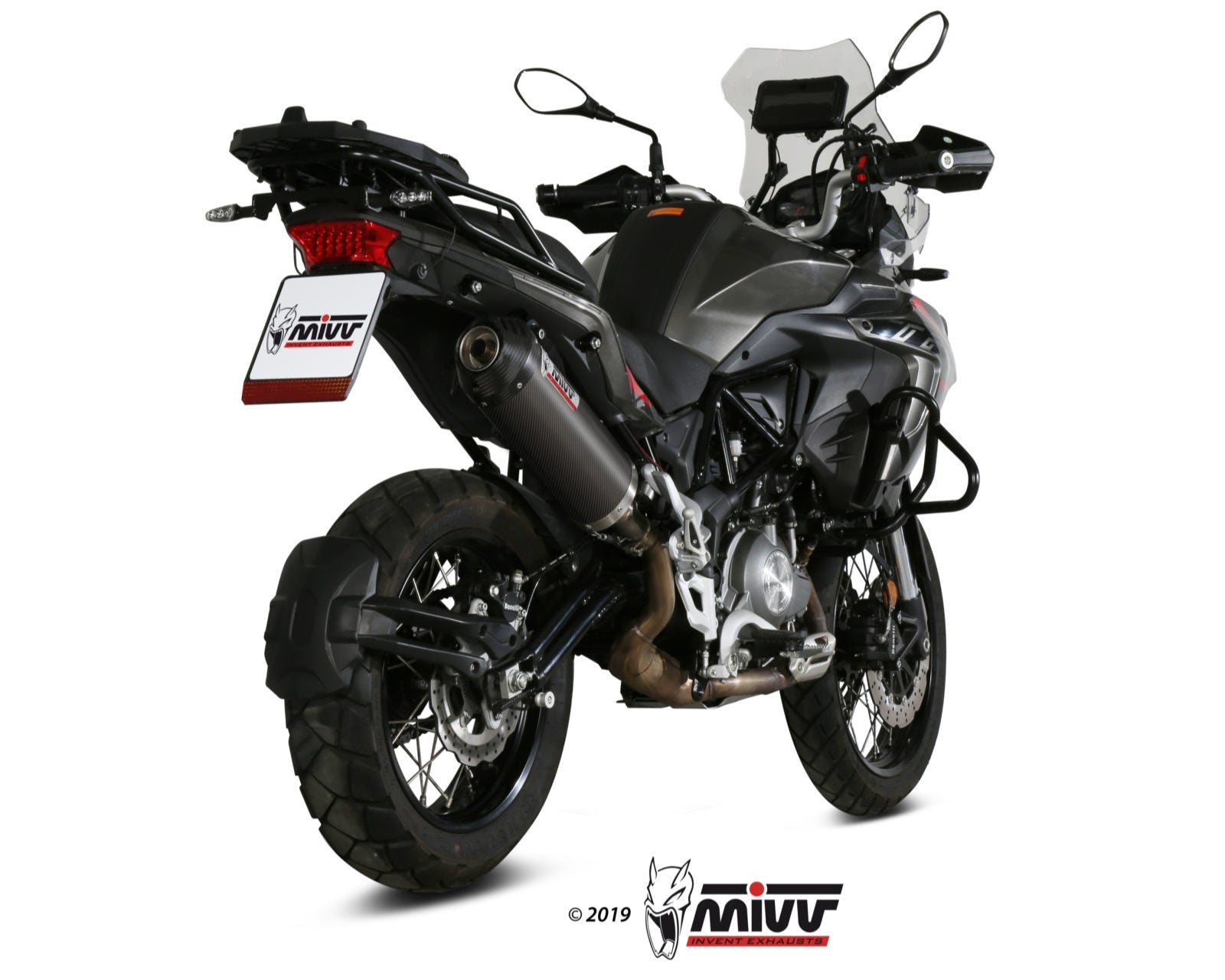 MIVV E.004 Benelli TRK 502X (2018+) Slip-on Exhaust "Oval" (carbon + cap; approved) – Accessories in the 2WheelsHero Motorcycle Aftermarket Accessories and Parts Online Shop