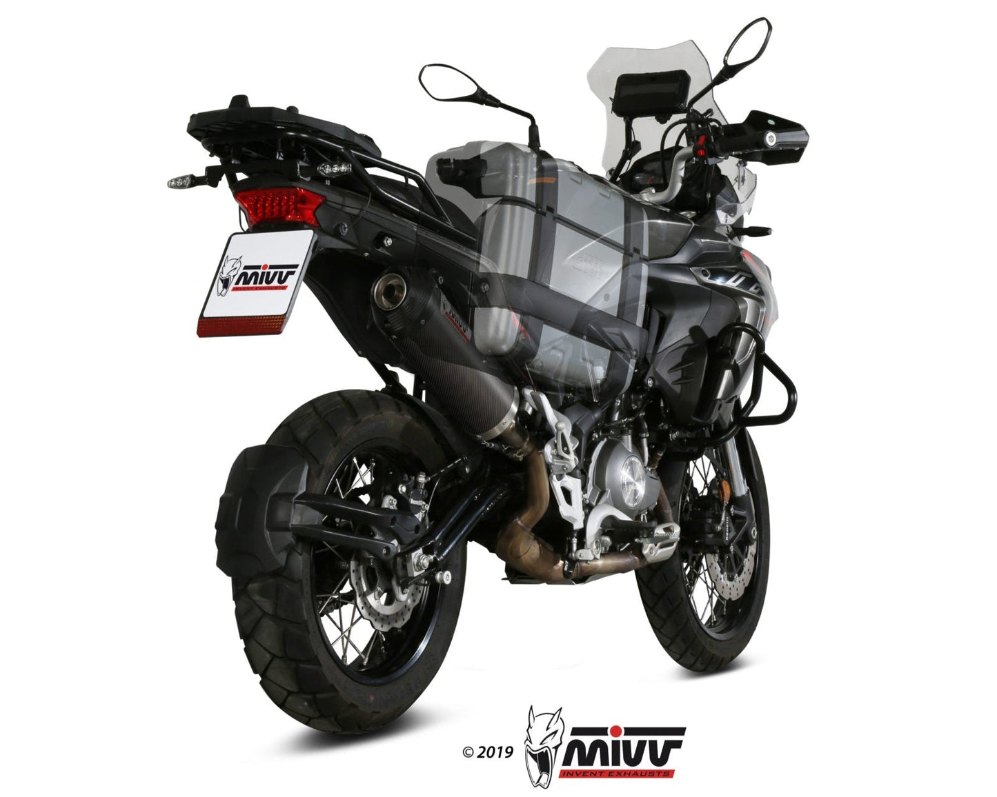 MIVV E.004 Benelli TRK 502X (2018+) Slip-on Exhaust "Oval" (carbon + cap; approved) – Accessories in the 2WheelsHero Motorcycle Aftermarket Accessories and Parts Online Shop