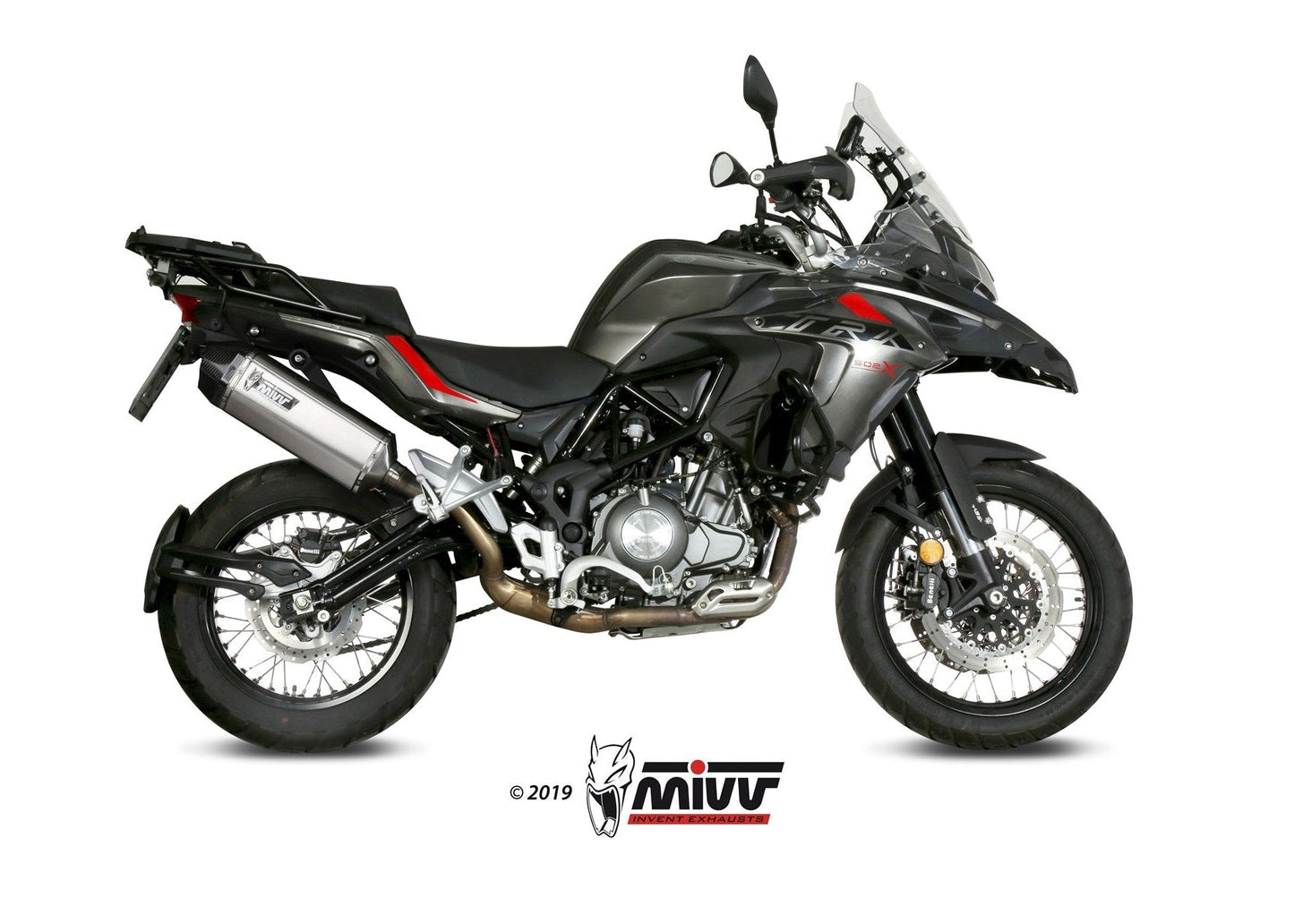 MIVV E.004 Benelli TRK 502X (2018+) Slip-on Exhaust "Speed Edge" (stainless steel; approved) – Accessories in the 2WheelsHero Motorcycle Aftermarket Accessories and Parts Online Shop