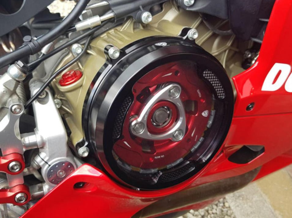 CA201 - CNC RACING Ducati Panigale (12/19) Clear Clutch Cover (with carbon inlay) – Accessories in the Motodeal Motorcycle Aftermarket Accessories and Parts Online Shop