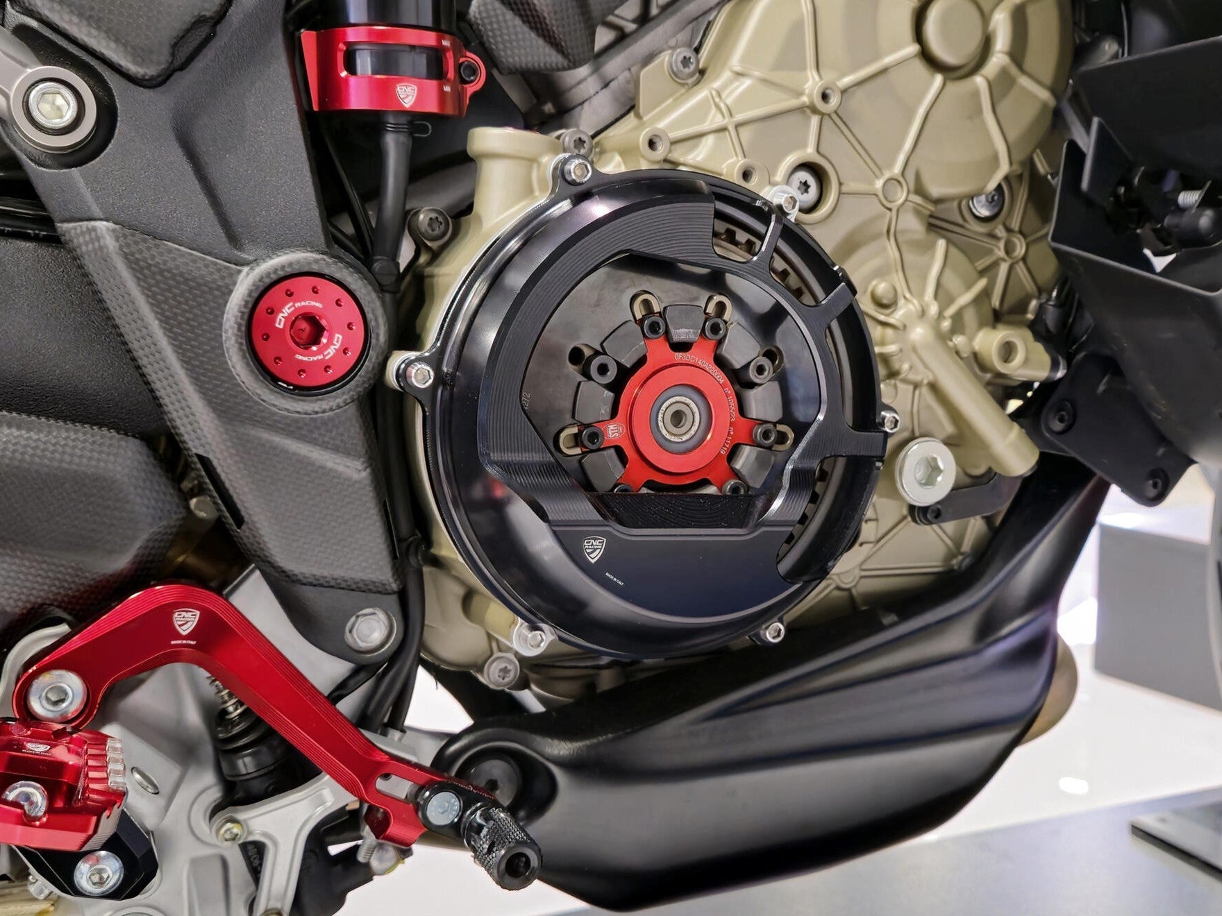 CA401 - CNC RACING Ducati Multistrada V4 RS / Streetfighter V4 Clear Cover Dry Clutch – Accessories in the Motodeal Motorcycle Aftermarket Accessories and Parts Online Shop