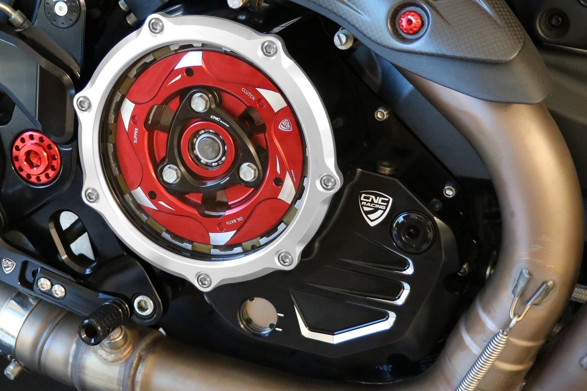 CA501 - CNC RACING Ducati Oil Bath Clear Clutch Cover – Accessories in the Motodeal Motorcycle Aftermarket Accessories and Parts Online Shop