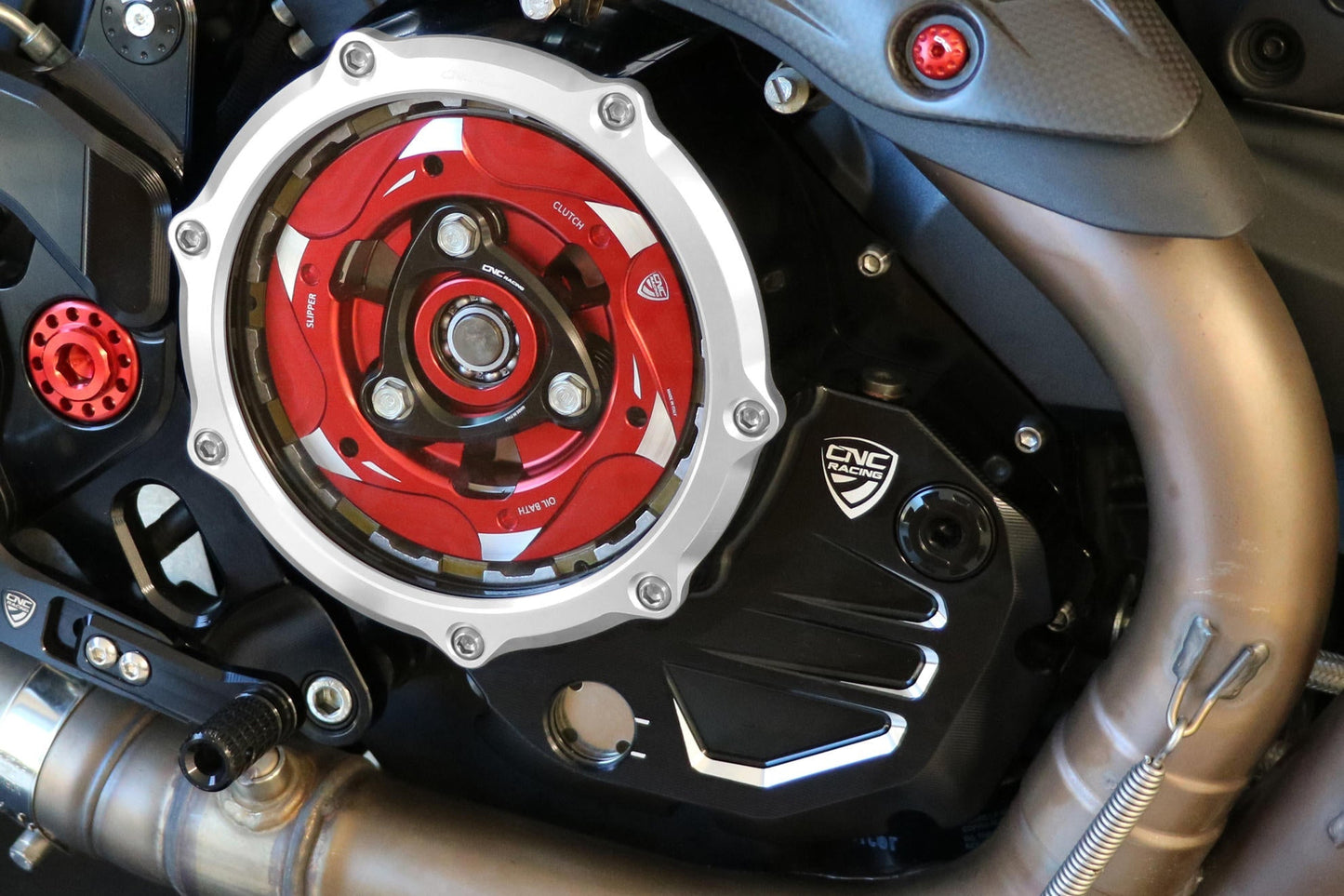 CA503 - CNC RACING Ducati Oil Bath Clear Clutch Cover – Accessories in the Motodeal Motorcycle Aftermarket Accessories and Parts Online Shop
