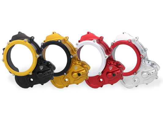 CNC RACING CA510 Ducati Hypermotard 698 Mono (2024+) Oil Bath Clear Clutch Cover (bi-color) – Accessories in the Motodeal Motorcycle Aftermarket Accessories and Parts Online Shop