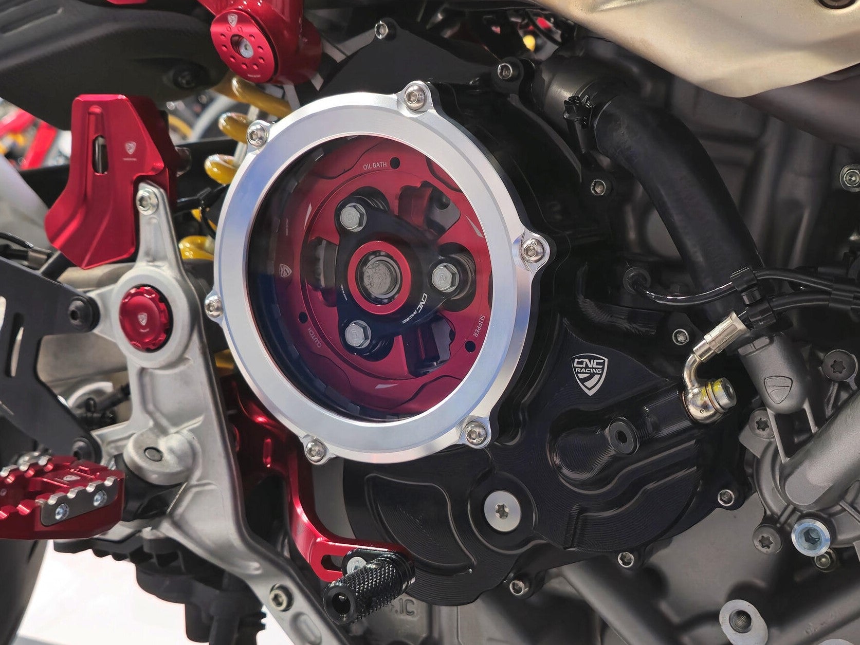 CNC RACING CA510 Ducati Hypermotard 698 Mono (2024+) Oil Bath Clear Clutch Cover – Accessories in the Motodeal Motorcycle Aftermarket Accessories and Parts Online Shop