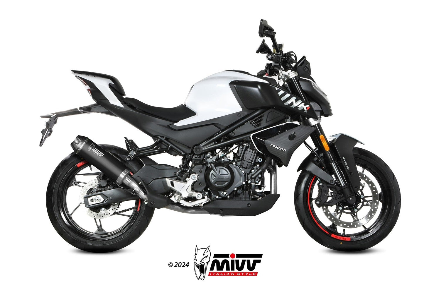 MIVV CF.004 CF MOTO 450NK ( 2023+ ) Slip-on Exhaust "AK-1" (black + carbon cap; approved) – Accessories in the 2WheelsHero Motorcycle Aftermarket Accessories and Parts Online Shop