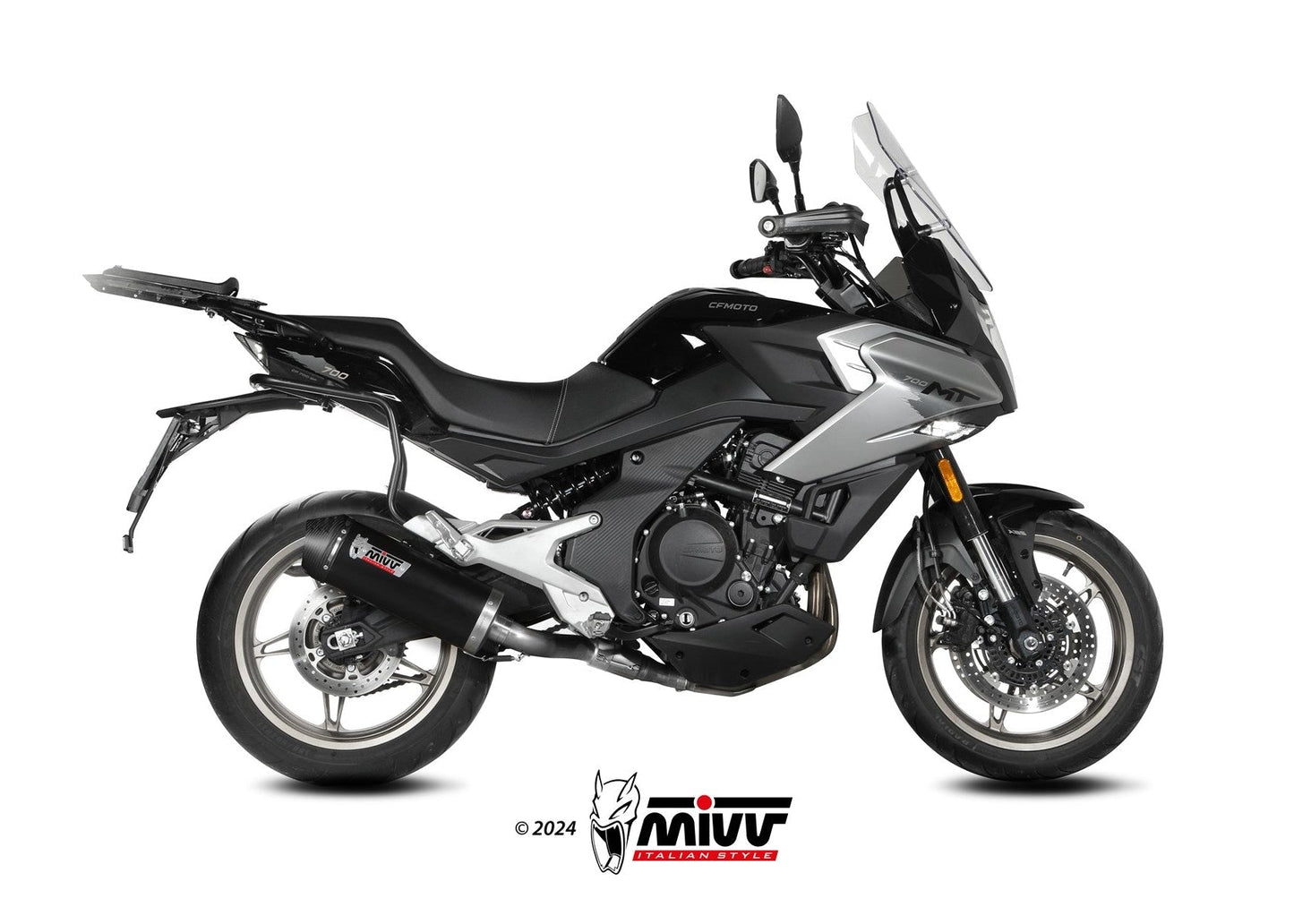 MIVV CF.002 CF MOTO 700MT ( 2024+ ) Slip-on Exhaust "Oval" (black + carbon cap; approved) – Accessories in the 2WheelsHero Motorcycle Aftermarket Accessories and Parts Online Shop