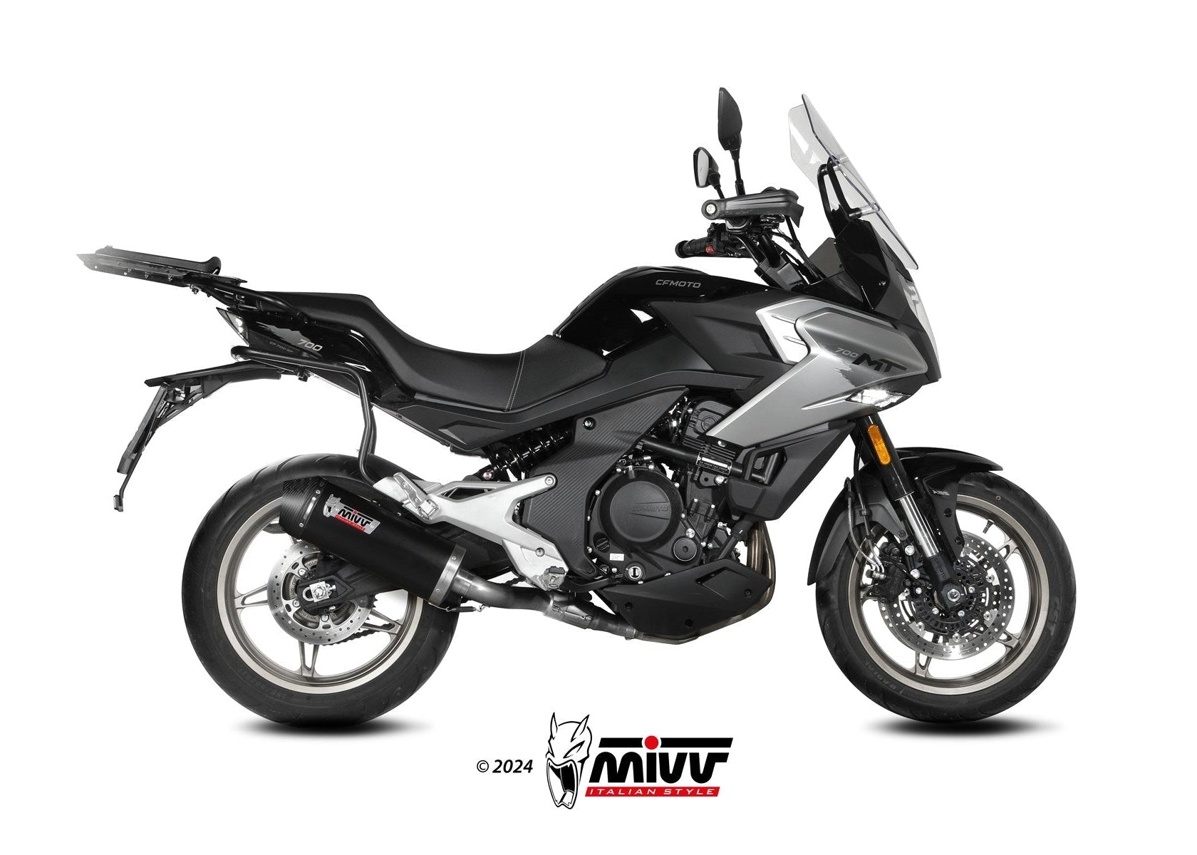 MIVV CF.002 CF MOTO 700MT ( 2024+ ) Slip-on Exhaust "Oval" (black + carbon cap; approved) – Accessories in the 2WheelsHero Motorcycle Aftermarket Accessories and Parts Online Shop