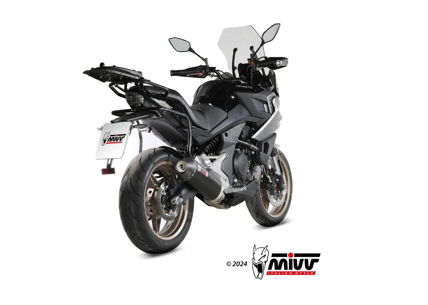 MIVV CF.002 CF MOTO 700MT ( 2024+ ) Slip-on Exhaust "Oval" (black + carbon cap; approved) – Accessories in the 2WheelsHero Motorcycle Aftermarket Accessories and Parts Online Shop