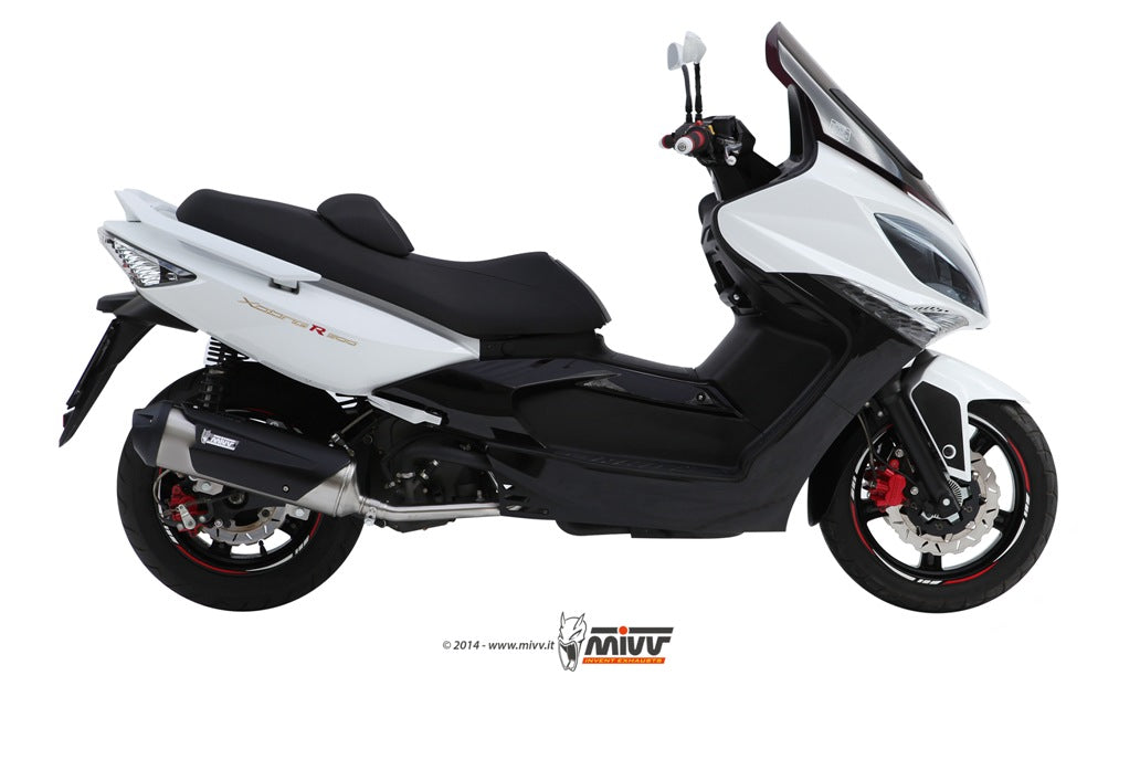 MIVV C.KY.0014 KYMCO XCITING 500 ( 2005 / 14 ) Full System(Kat) Exhaust "Urban" (stainless steel; approved) – Accessories in the 2WheelsHero Motorcycle Aftermarket Accessories and Parts Online Shop