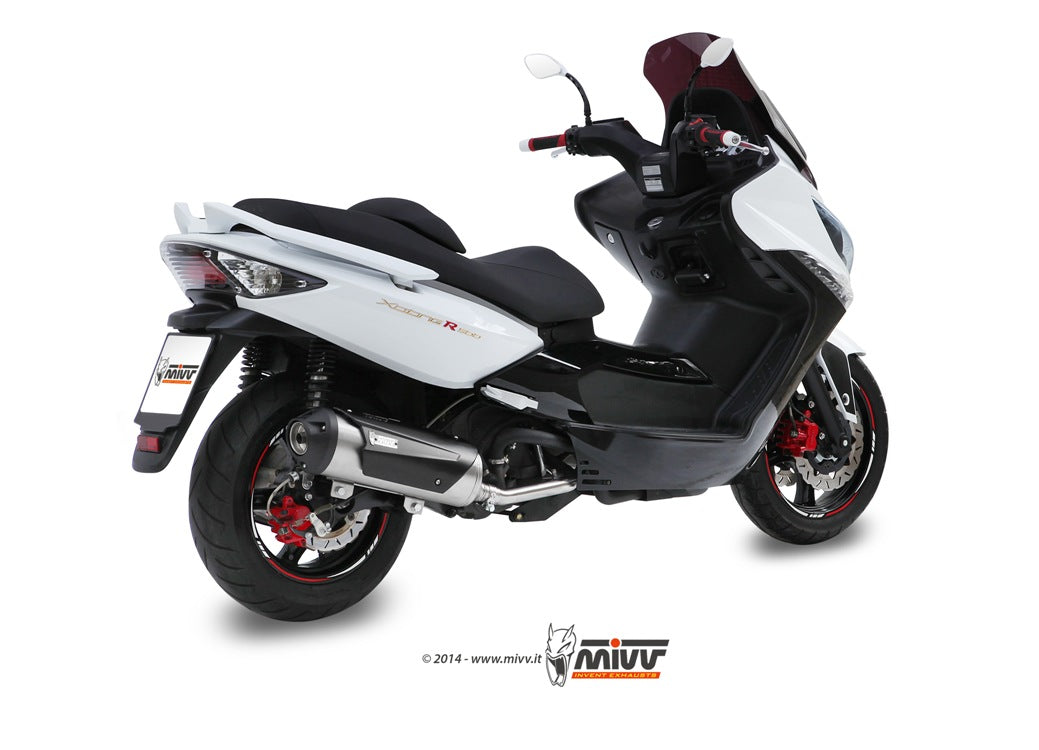 MIVV C.KY.0014 KYMCO XCITING 500 ( 2005 / 14 ) Full System(Kat) Exhaust "Urban" (stainless steel; approved) – Accessories in the 2WheelsHero Motorcycle Aftermarket Accessories and Parts Online Shop
