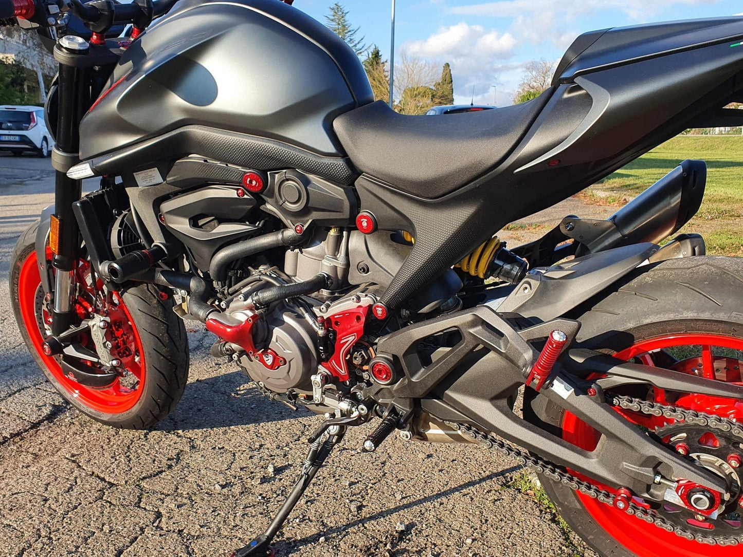 PEV06 - CNC RACING Ducati Monster 950 (2021+) OEM Rearset Central Bolts – Accessories in the Motodeal Motorcycle Aftermarket Accessories and Parts Online Shop