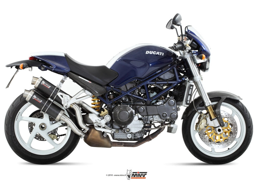 MIVV D.011 Ducati Monster S4R (03/05) Dual Slip-on Exhaust "GP" (carbon; approved) – Accessories in the 2WheelsHero Motorcycle Aftermarket Accessories and Parts Online Shop