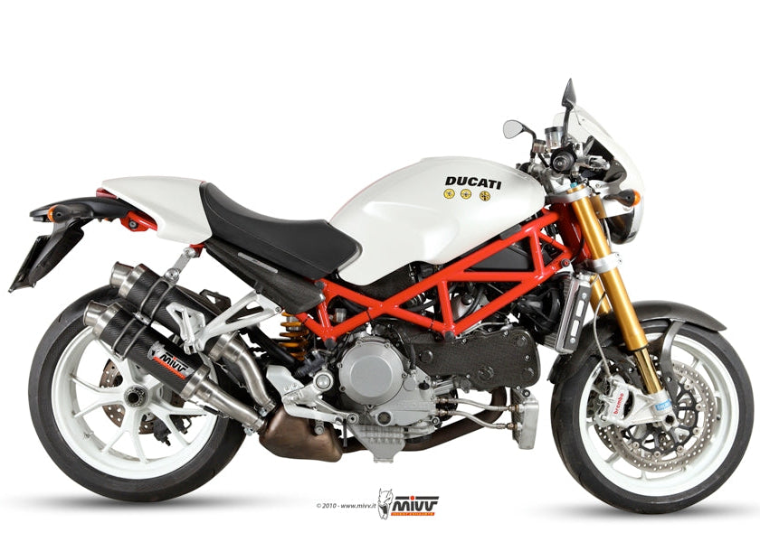 MIVV D.020 Ducati Monster S4RS (06/08) Dual Slip-on Exhaust "GP" (carbon; approved) – Accessories in the 2WheelsHero Motorcycle Aftermarket Accessories and Parts Online Shop