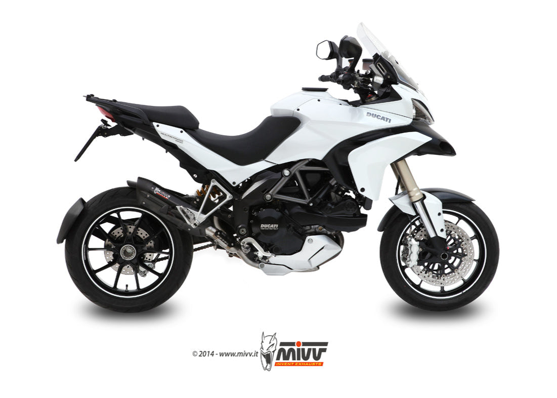 MIVV D.027 Ducati Multistrada 1200 (10/14) Slip-on Exhaust "Suono" (black; approved) – Accessories in the 2WheelsHero Motorcycle Aftermarket Accessories and Parts Online Shop