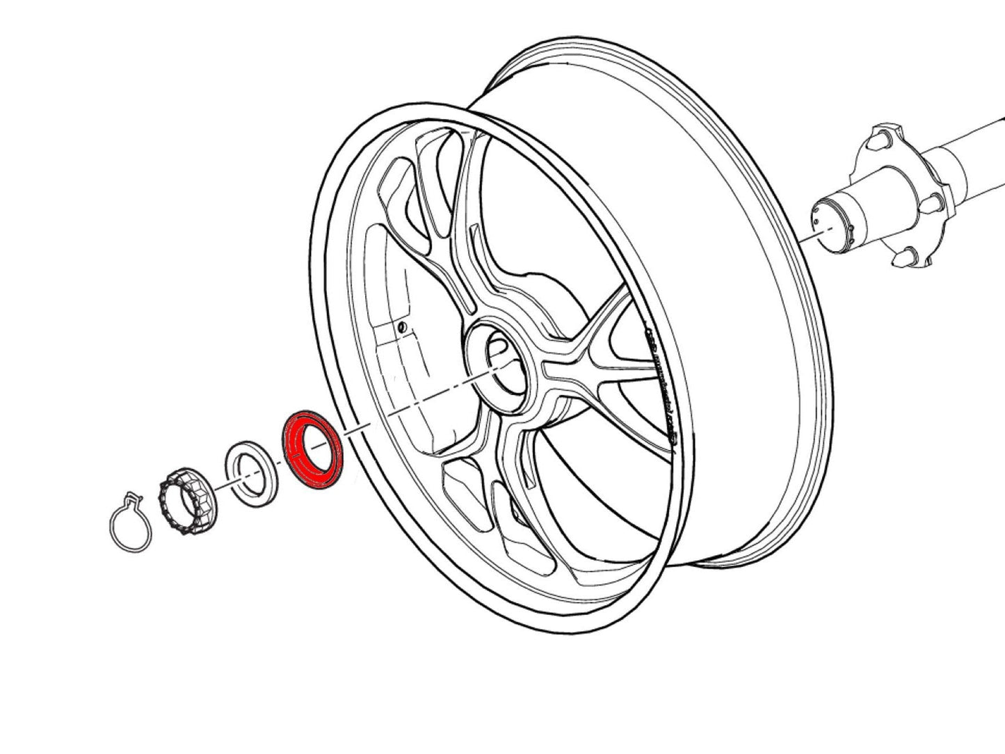 DAA02 - CNC RACING Ducati Rear Wheel Nut Conical Spacer – Accessories in the Motodeal Motorcycle Aftermarket Accessories and Parts Online Shop