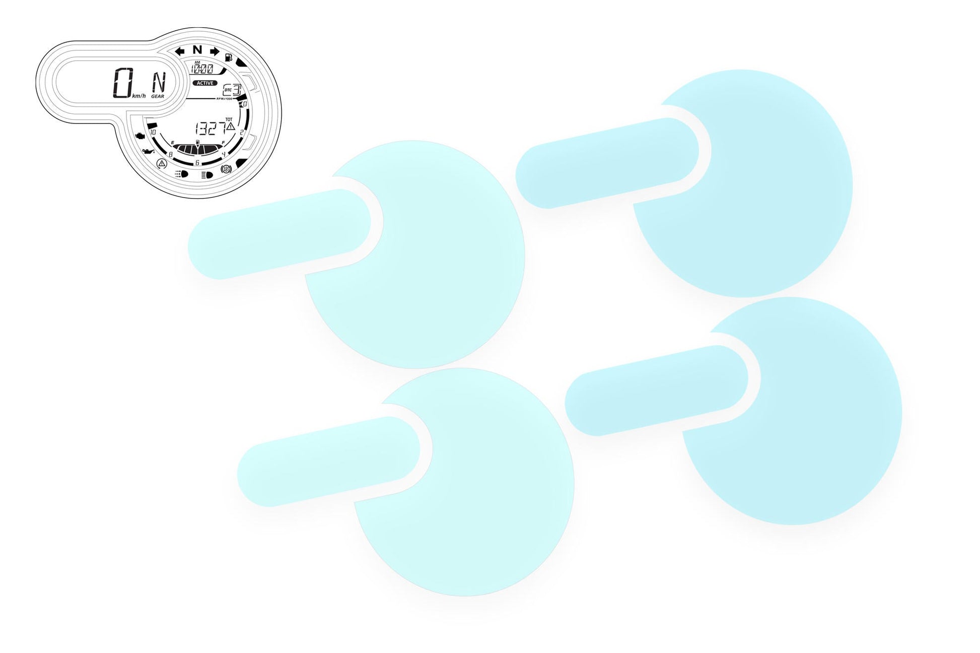 DP013 - CNC RACING Ducati Scrambler 1100 (2018+) Dashboard Screen Protectors Kit – Accessories in the Motodeal Motorcycle Aftermarket Accessories and Parts Online Shop